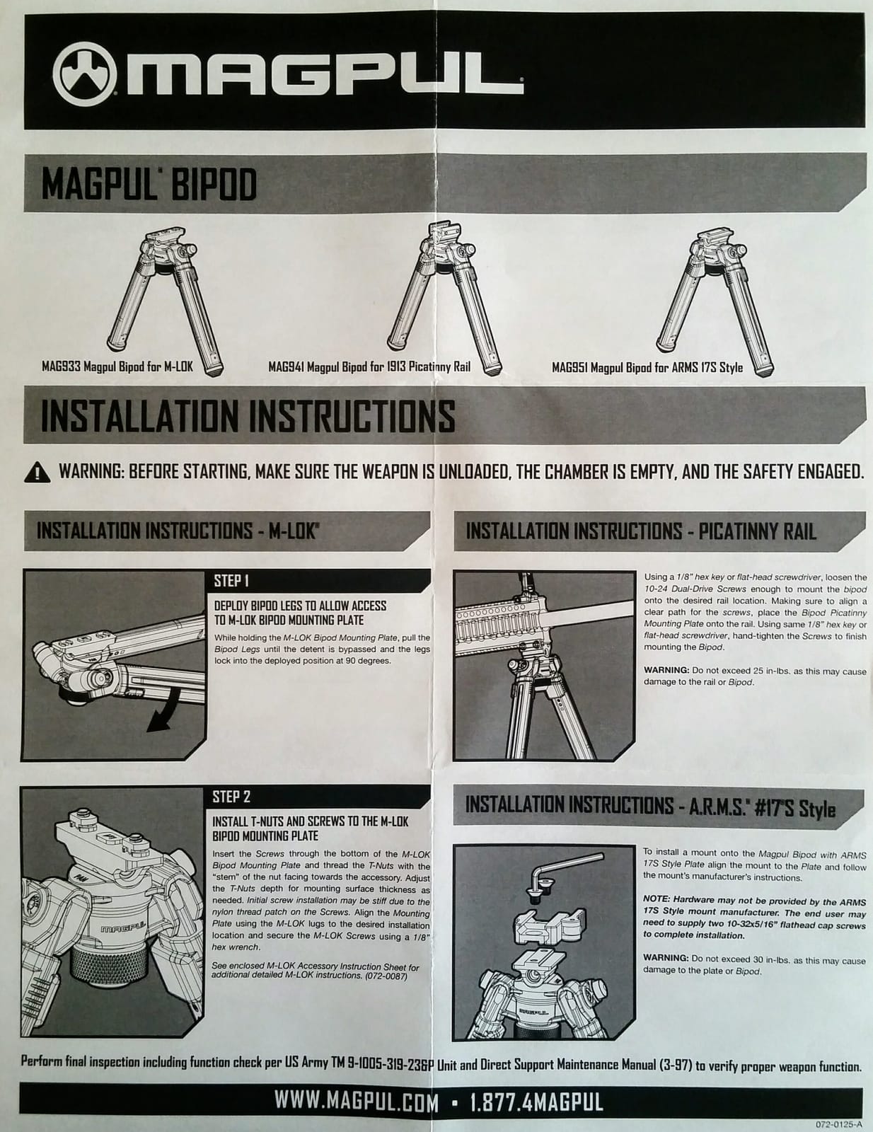 Magpul Rifle Bipod Gun Rest for Hunting and Shooting customer photo 1