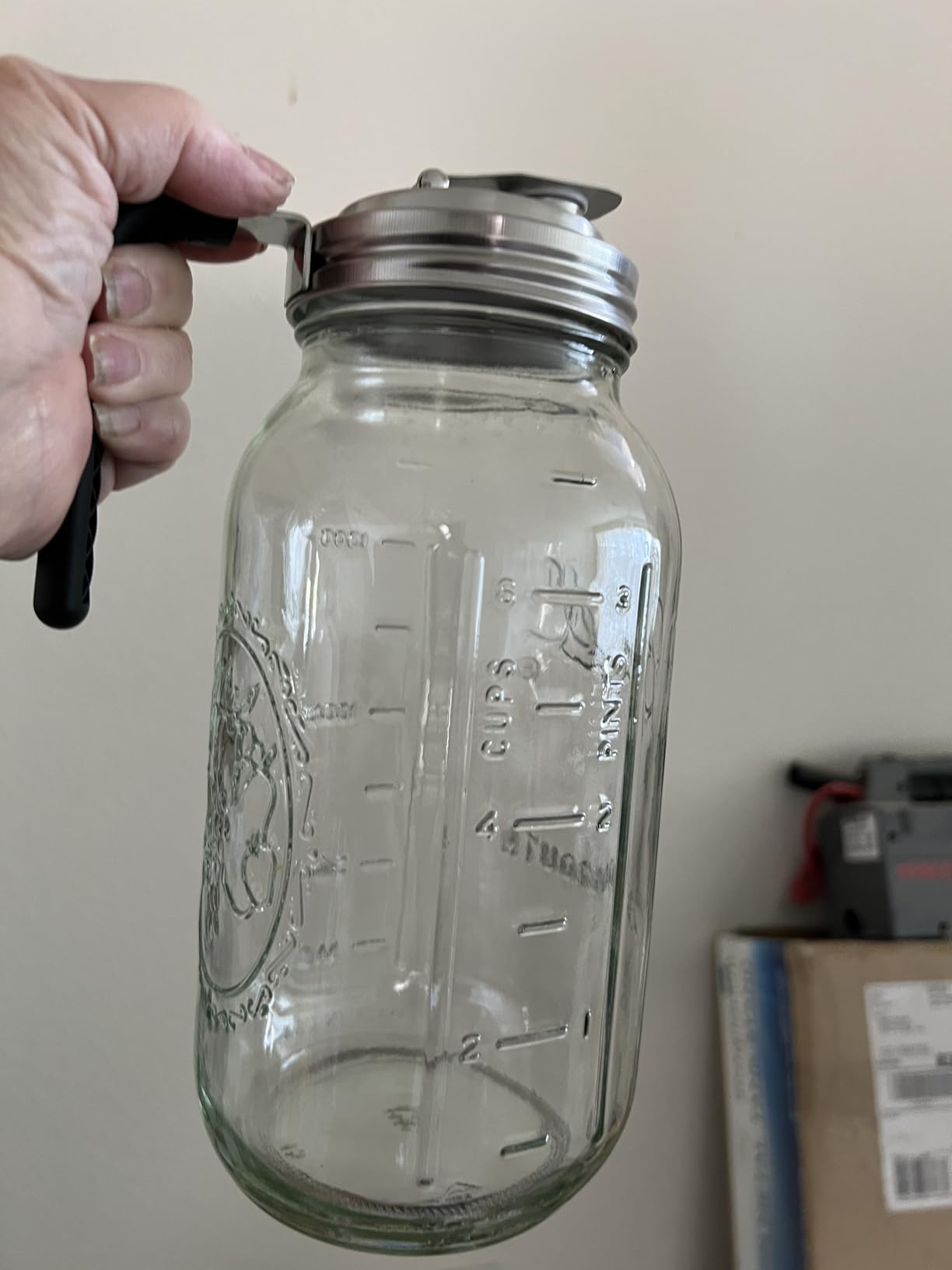 Ball Wide Mouth Glass Mason Jars with Lids and Bands, Used for Canning, Pickling, Juice, Jam, Jelly, Pint Size 16 Ounce (Pack of 3) customer photo 1