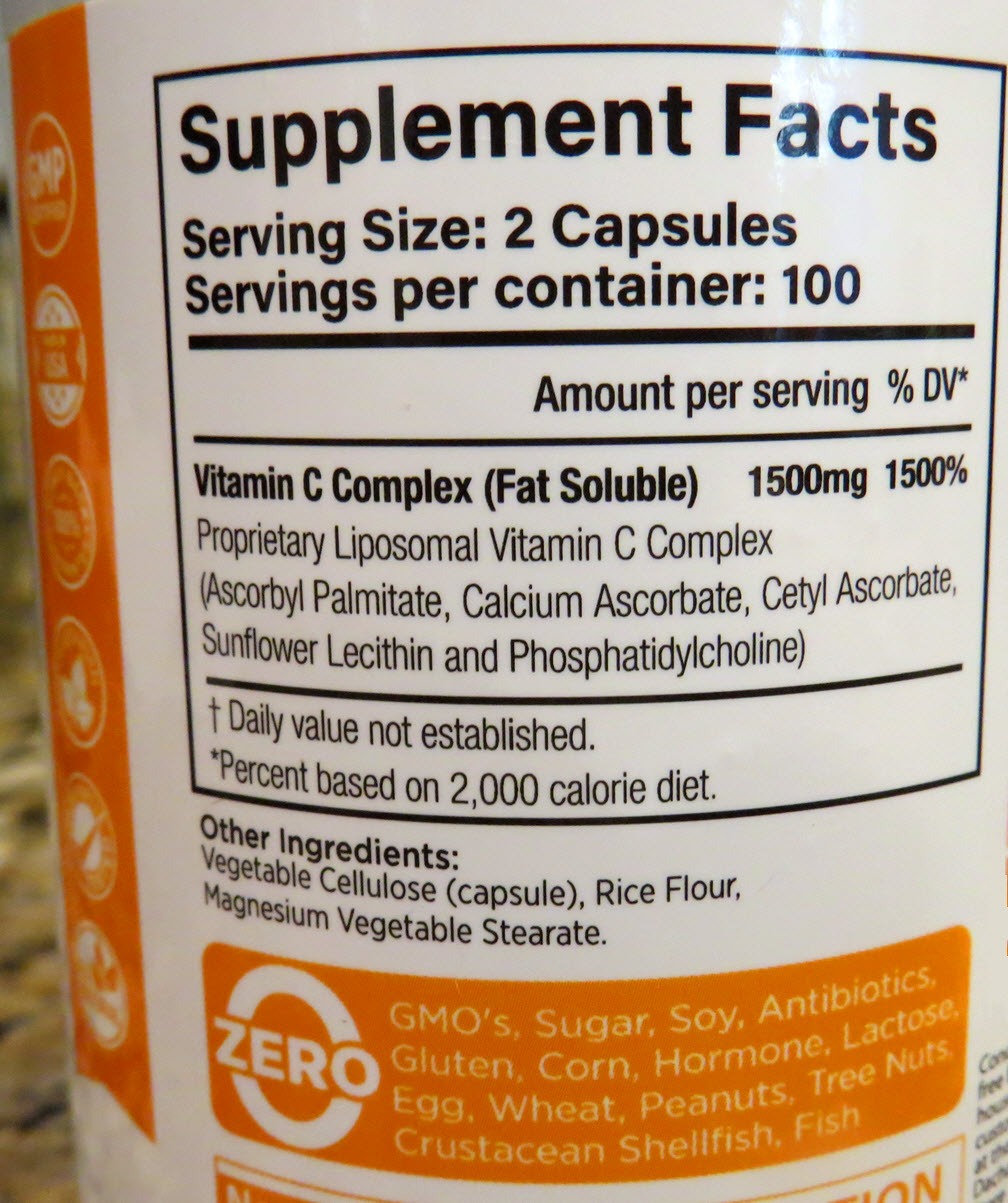 DACHA Natural Liposomal Vitamin C - 1700mg, 200 Capsules, Immune System & Collagen Booster customer photo 2