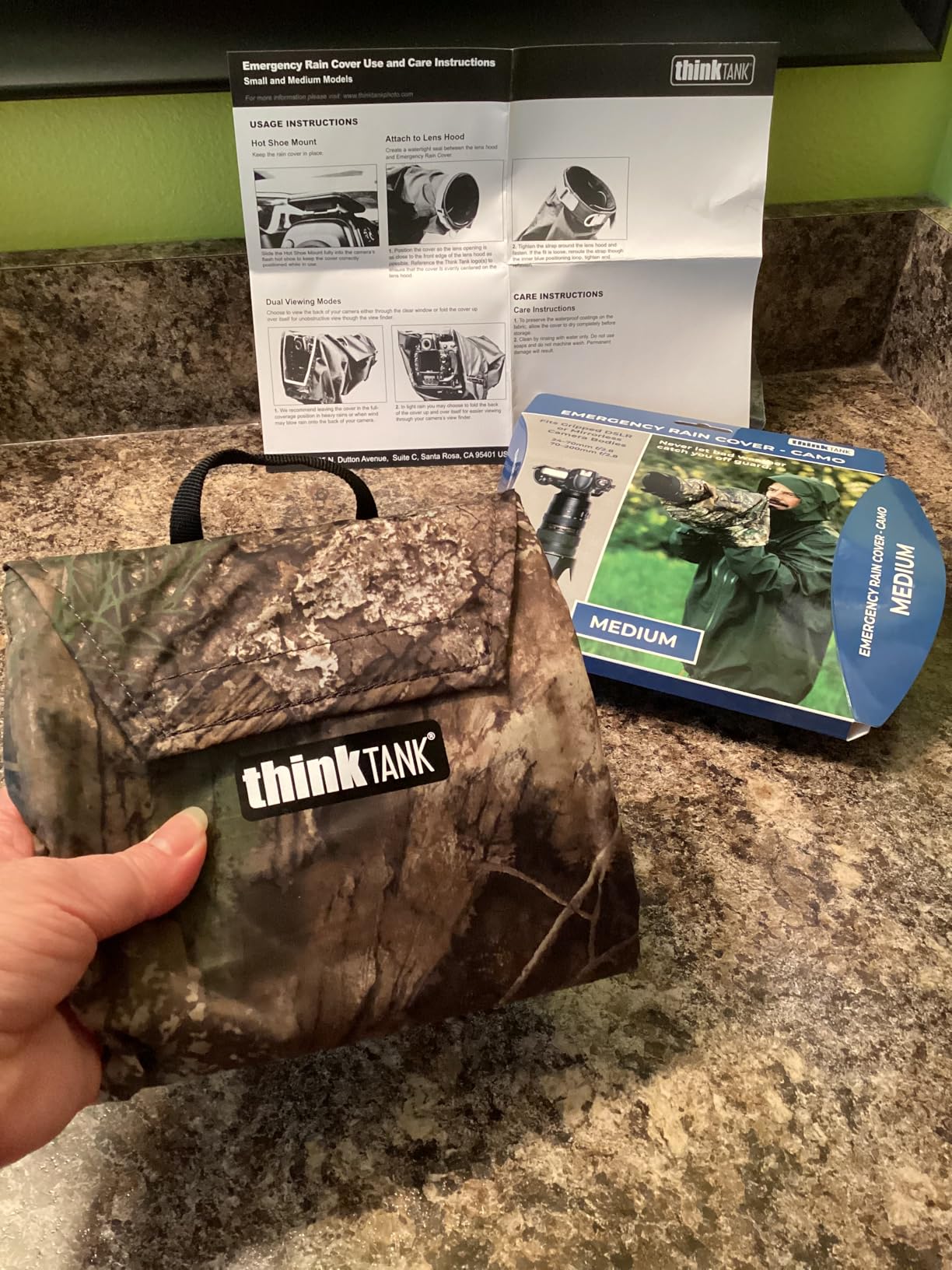 Think Tank Emergency Rain Covers for DSLR and Mirrorless Cameras with 70-200mm Lens - Medium (Black) customer photo 1