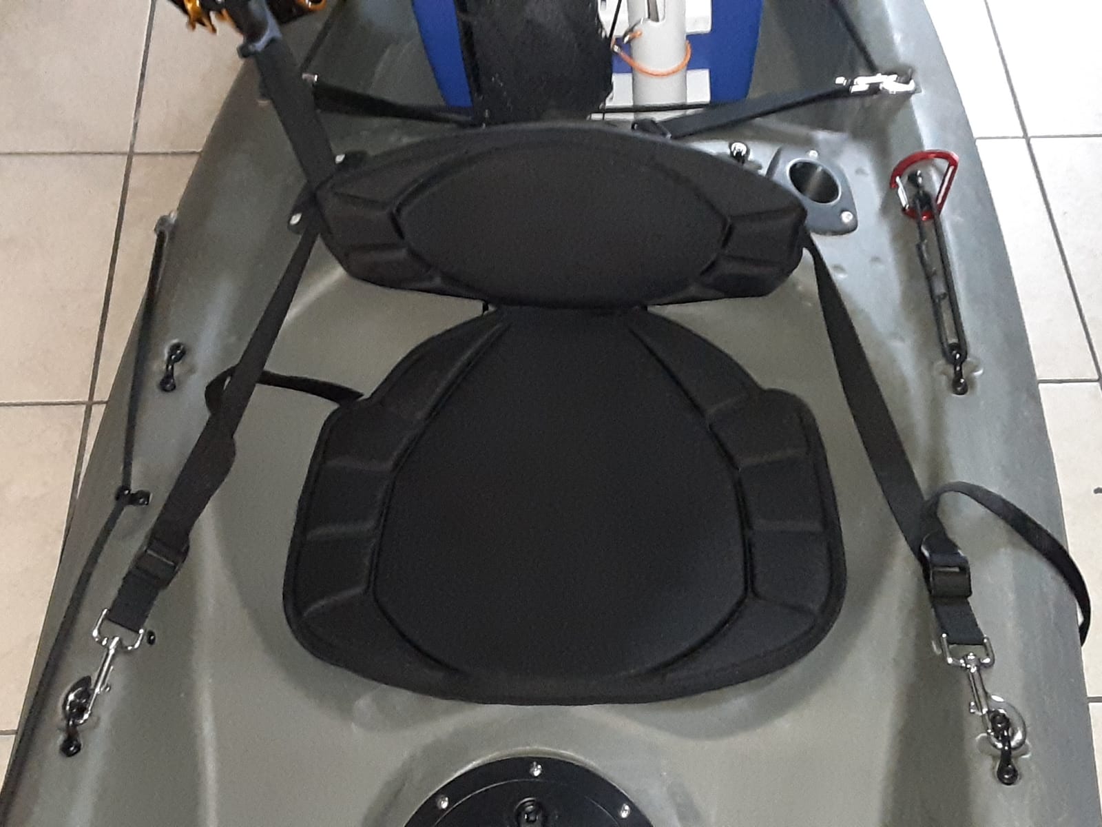 Pelican Boats - Sit-on-top Kayak or SUP Seat - PS0480-3 - Universal Fit Water Repellent Cushion with Back Support, Black customer photo 1