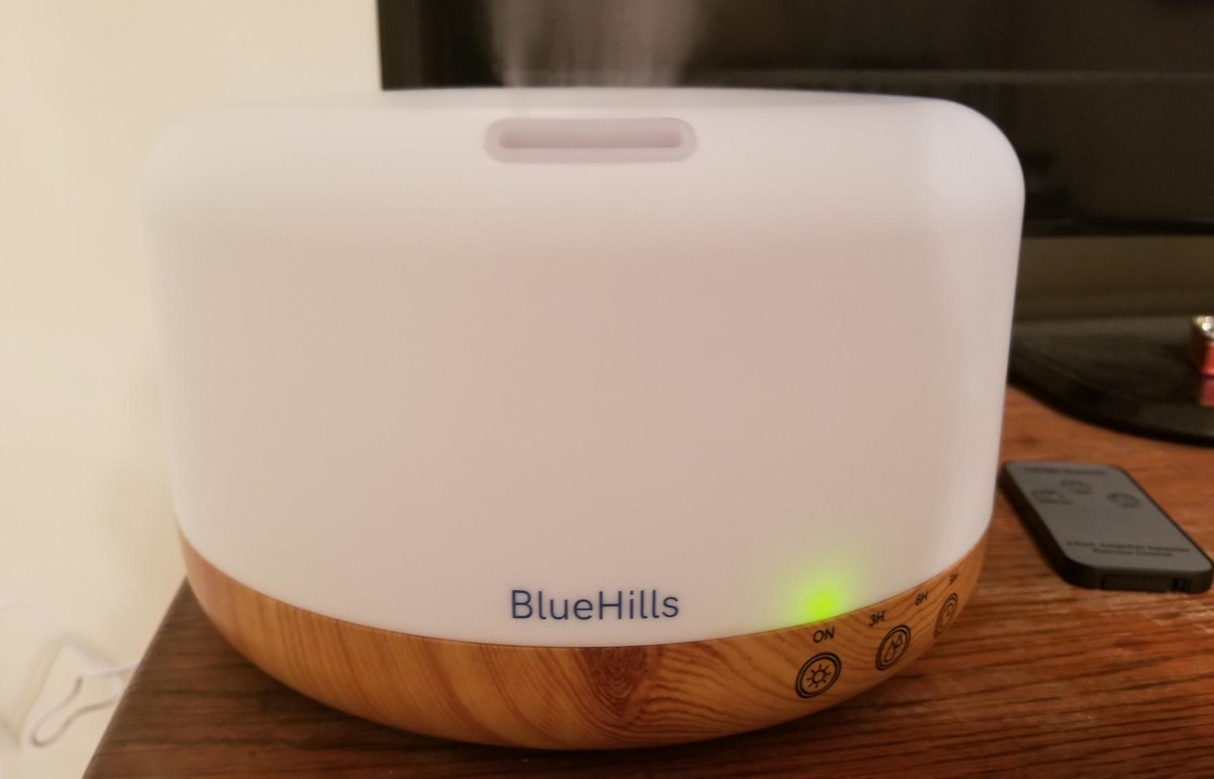 BlueHills 1000 ML Essential Oil Diffuser Premium Humidifier XL 1L Woodgrain | Aromatherapy, Remote Control, Timer, Large Room Coverage, High Mist, Whole House Diffuser, LED Lights, BPA-Free, 1 Liter D004 customer photo 1