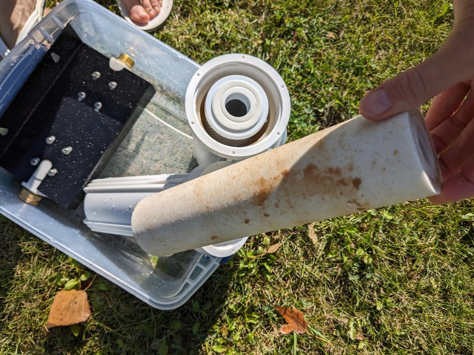 Beech Lane External RV Dual Water Filter System, Leak-Free Brass Fittings, Mounting Bracket and Two Filters Included, Sturdy Construction is Built to Last customer photo 1