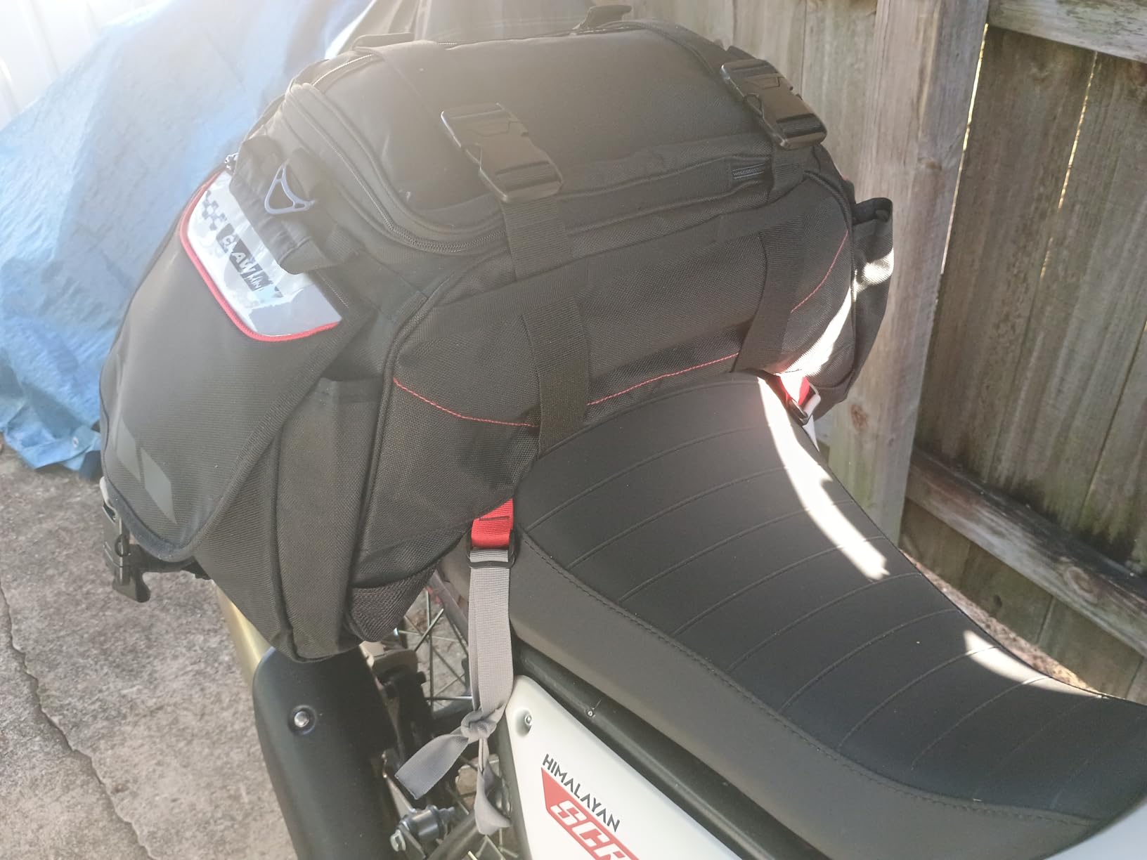 ViaTerra Claw Mini 48L Waterproof Motorcycle Tail Bag Black | 100% waterproof, Molle Loops for extra load, Compression straps for load stability, No Stay Or Rack Needed, Fits Most Bikes customer photo 2