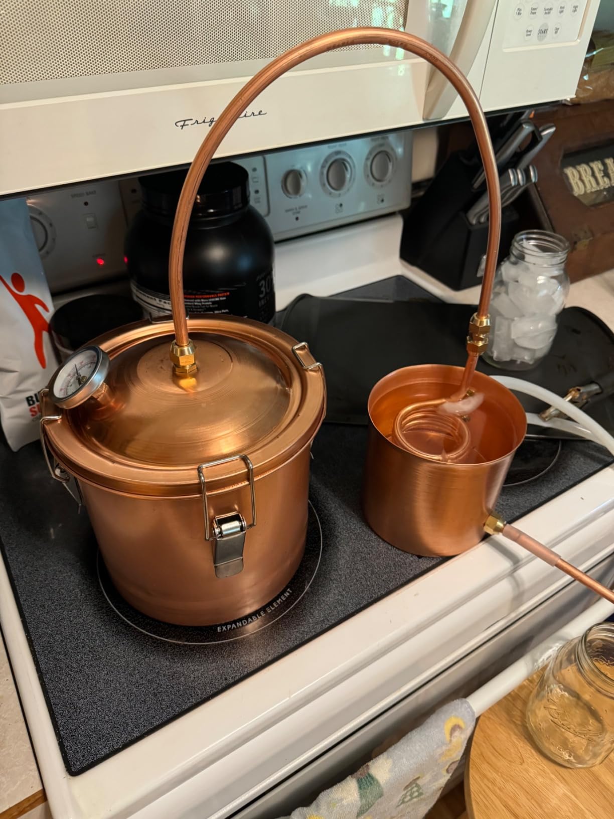 Kingsunshine 1.5 Gallon Pure Copper Boiler Pot Alembic Still Wine Alcohol Water Distiller customer photo 2