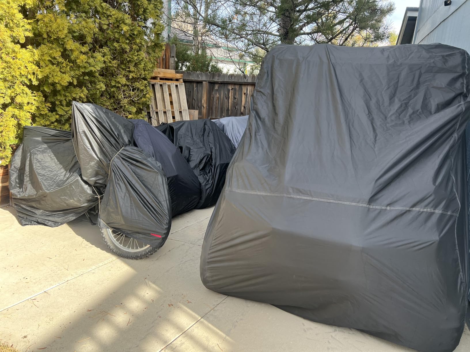 ATV Cover with Buckle Waterproof, 420D Heavy Duty Ripstop Protects 4 Wheeler from Snow Rain Sun, Outdoor Storage Quad Cover for Polaris Sportsman Yamaha Honda Kawasaki 102'' x44'' x48'' customer photo 2