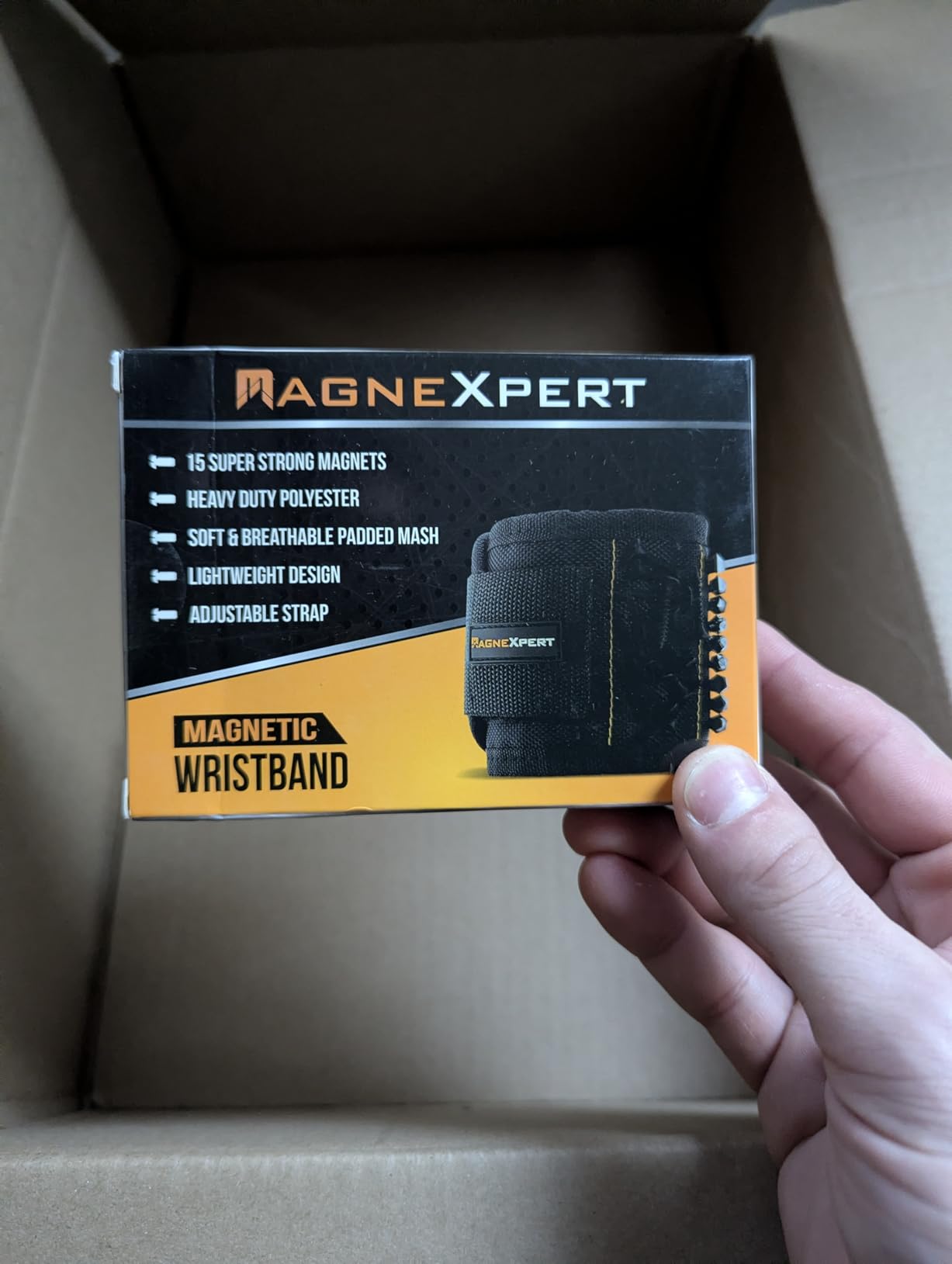 Magnelex Magnexpert Magnetic Wristband for Holding Screws, Nails and Drill Bits - Crafted from Ballistic Nylon with 15 Powerful Magnets, Stocking Stuffer for Men customer photo 1