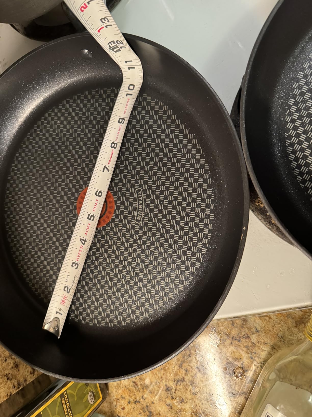 T-fal Ultimate Hard Anodized Nonstick Fry Pan Set, 2-Pack, 10, 12 in, Onyx | Titanium nonstick coating, Thermo-Spot heat indicator, Oven safe to 400°F, Dishwasher safe customer photo 1