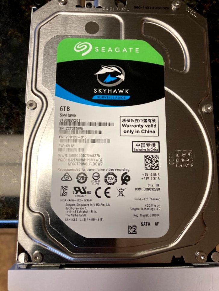 Seagate SkyHawk 6TB Surveillance Internal Hard Drive HDD – 3.5 Inch SATA 6GB/s 256MB Cache for DVR NVR Security Camera System with Drive Health Management – Frustration Free Packaging (ST6000VX001) customer photo 1
