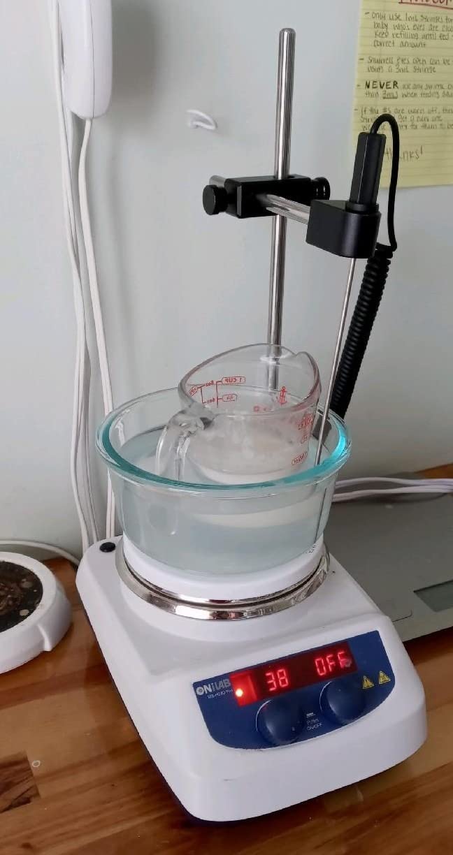 ONiLAB 5 inch LED Digital Hotplate Magnetic Stirrer Hot Plate with Ceramic Coated Lab Hotplate, 280℃ Stir Plate, Magnetic Mixer 3,000mL Stirring Capacity, 200-1500rpm, Stirring Bar Included customer photo 2