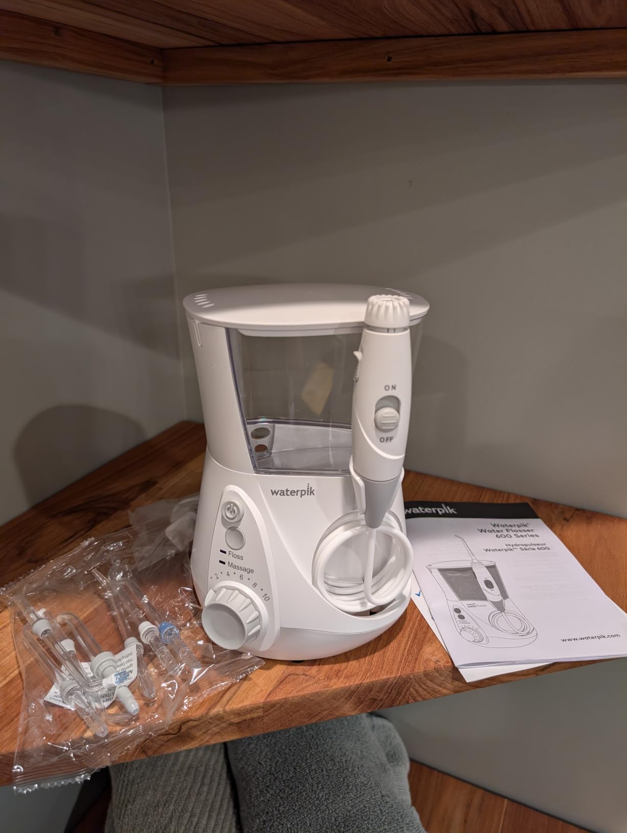 Waterpik Aquarius Countertop Water Flosser with 10 Settings, 7 Tips, Gray | For Daily Home Gum Health, Dental Braces, Implants, Teeth Cleaning, Multiple Users, ADA Accepted WP-667 customer photo 1
