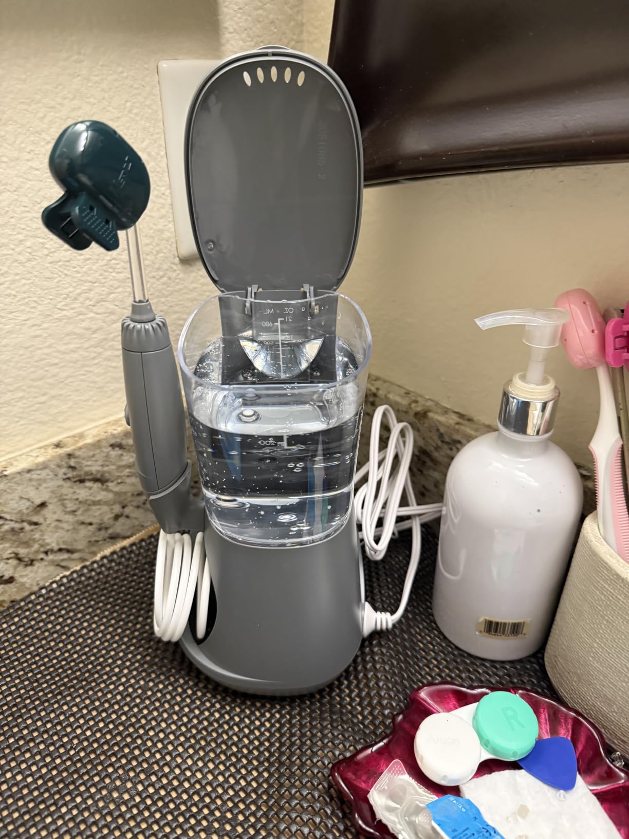 Waterpik Aquarius Countertop Water Flosser with 10 Settings, 7 Tips, Gray | For Daily Home Gum Health, Dental Braces, Implants, Teeth Cleaning, Multiple Users, ADA Accepted WP-667 customer photo 2