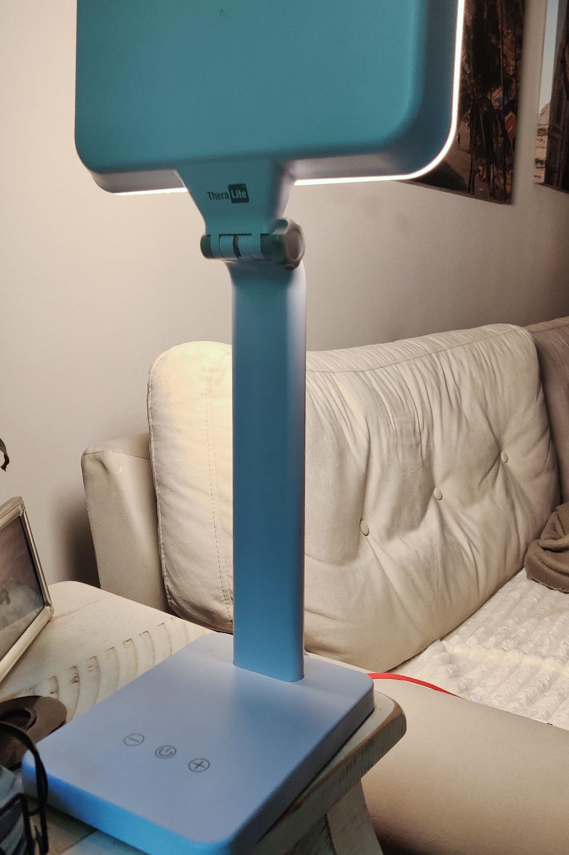 Theralite Aura Bright 10000 Lux Therapy Lamp, Sun Lamp for Light Box Therapy to Fight Low Energy with Adjustable Brightness 4 Light Settings for Sunlight Deprivation for Home and Office Use, White customer photo 2