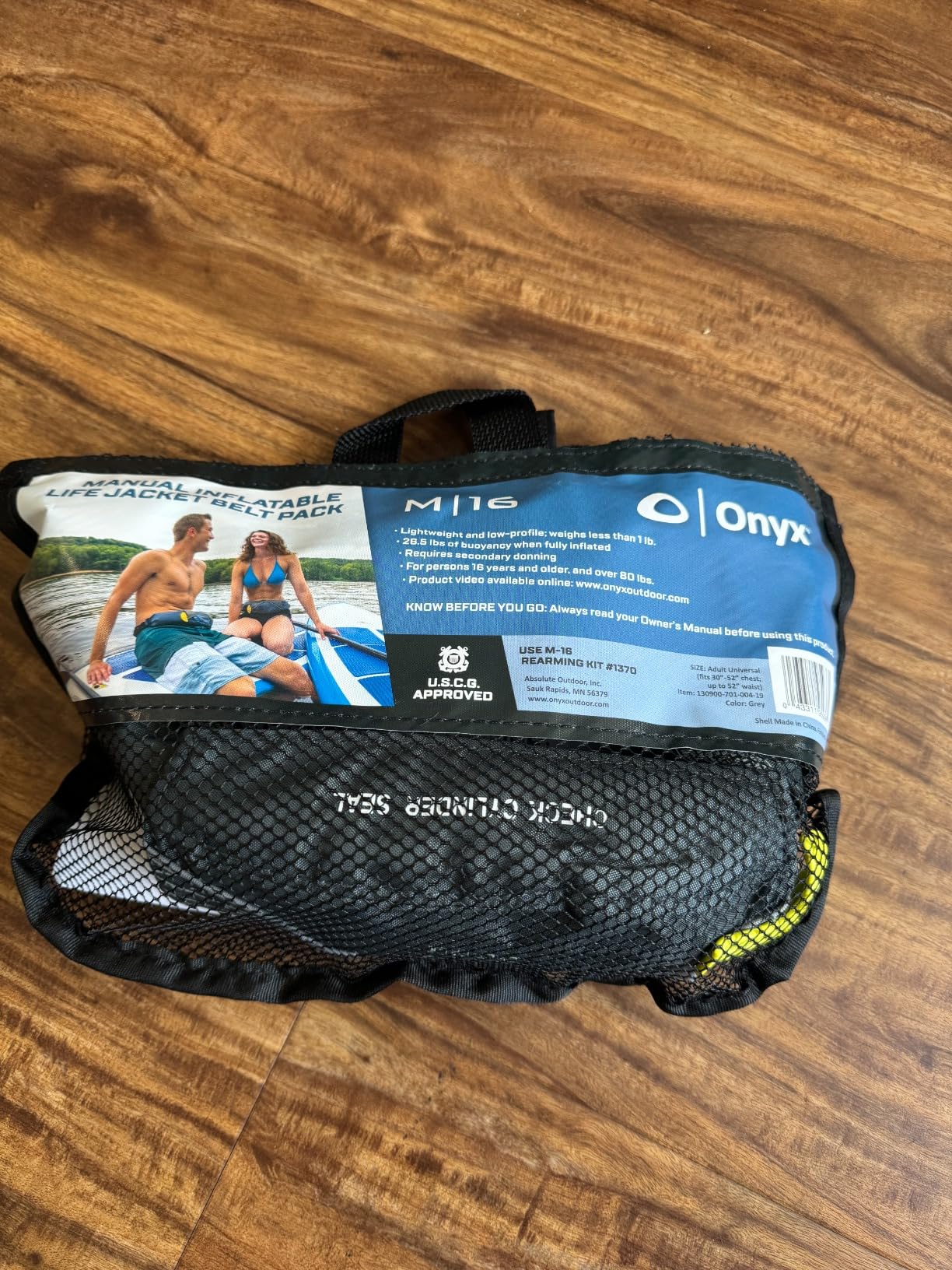 Onyx M-16 Manual Inflatable Belt Pack, U.S. Coast Guard Approved, Low Profile, Compact Design customer photo 1