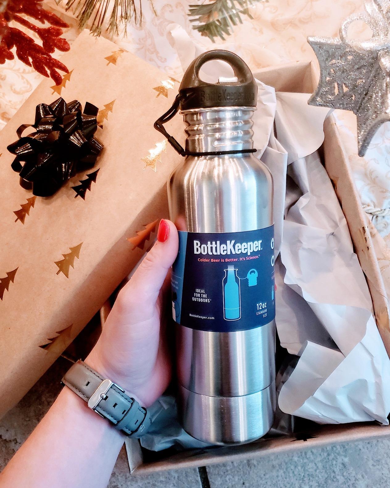 BottleKeeper - The Standard 2.0 - The Original Stainless Steel Bottle Holder and Insulator to Keep Your Beer Colder (Blue) customer photo 1