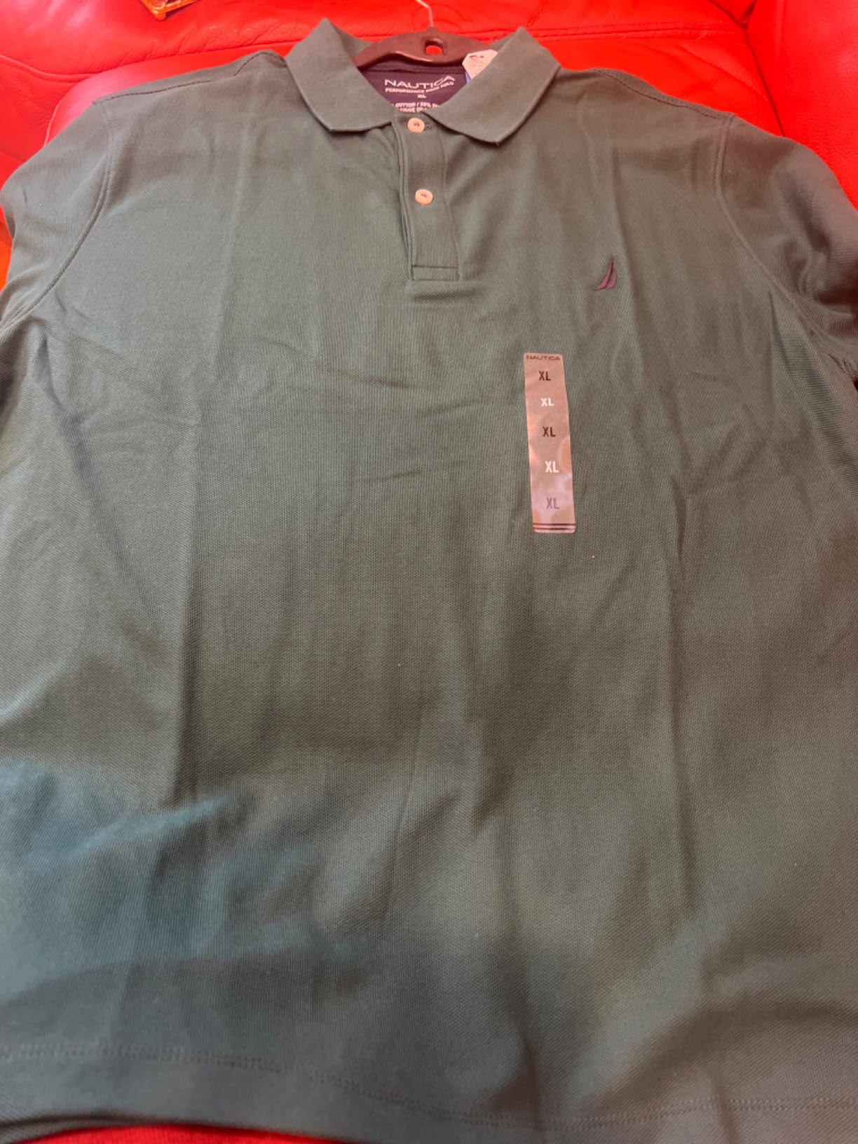 Nautica Men's Performance Pique Polo Shirt customer photo 1