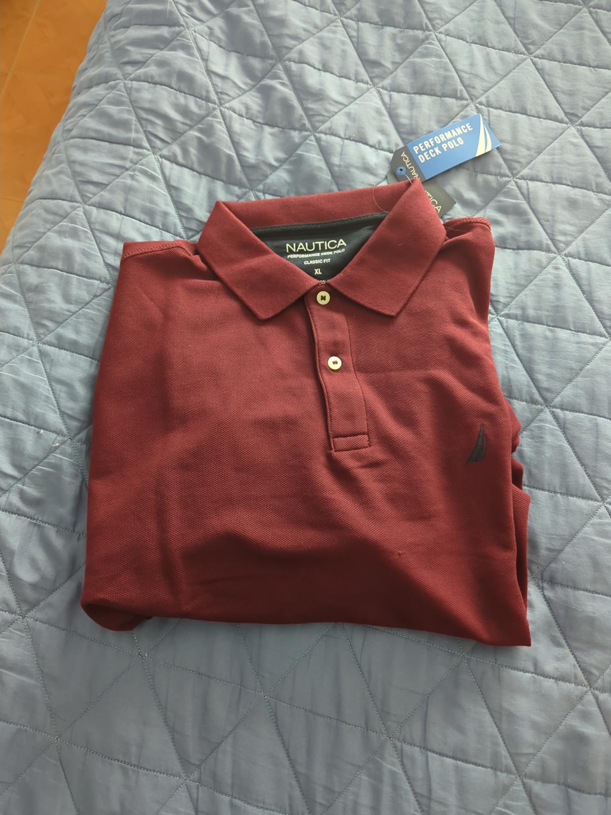 Nautica Men's Performance Pique Polo Shirt customer photo 2