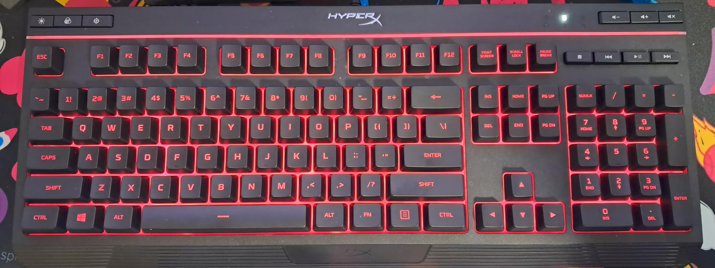 HyperX Alloy Core RGB - Membrane Gaming Keyboard, Comfortable Quiet Silent Keys with RGB LED Lighting Effects, Spill Resistant, Dedicated Media Keys, Compatible with Windows 10/8.1/8/7 - Black customer photo 1