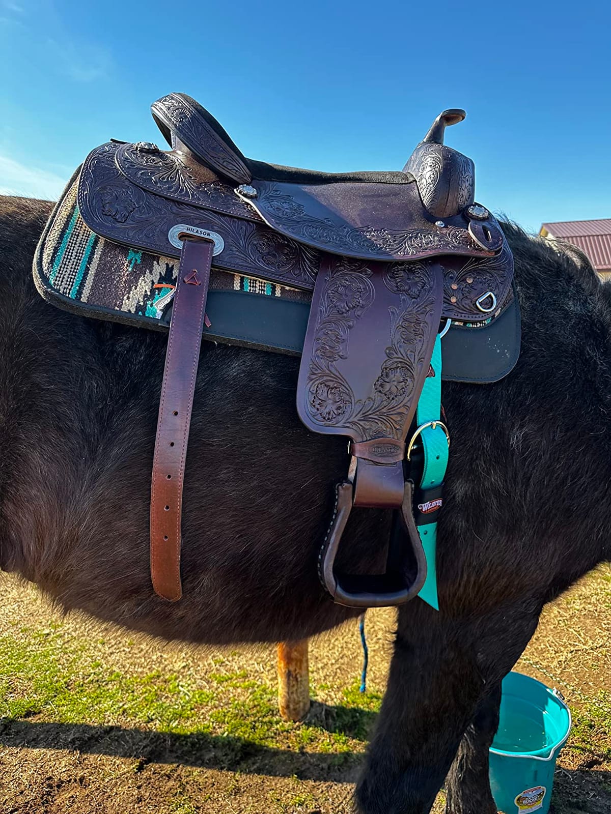 HILASON Western Draft Horse Trail Pleasure American Leather Saddle | for Horses customer photo 2
