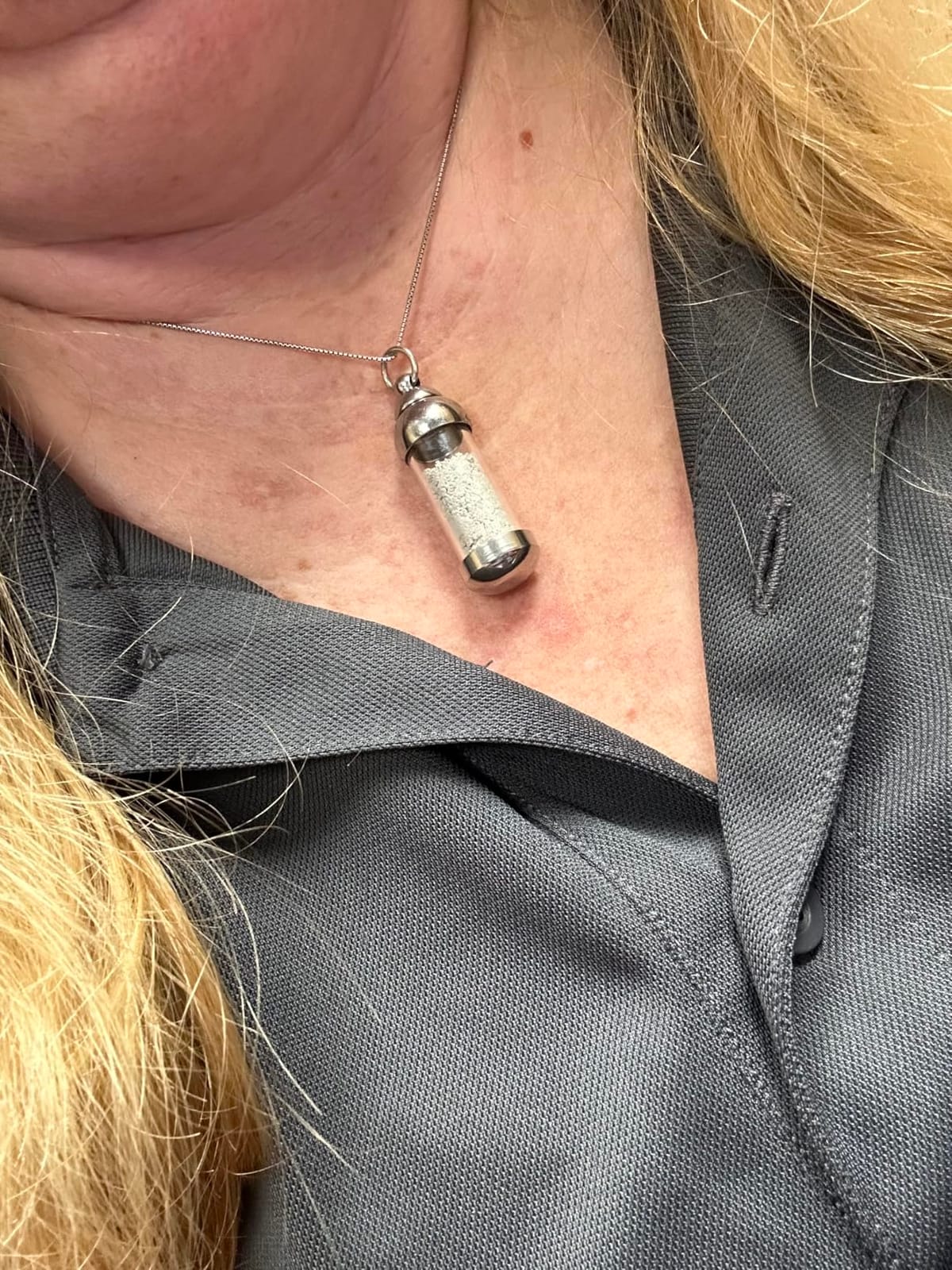 Urn Necklace for Ashes Hourglass Glass Cremation Jewelry Openable Container Pendant Vial Tube customer photo 2