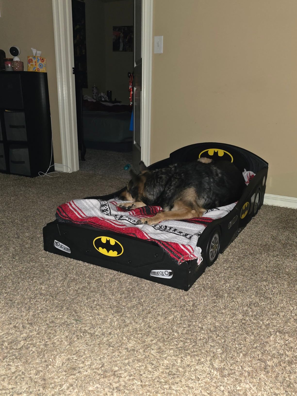Delta Children - Batman Batmobile Deluxe Car Plastic Sleep and Play Toddler Bed with Attached Guardrails customer photo 2