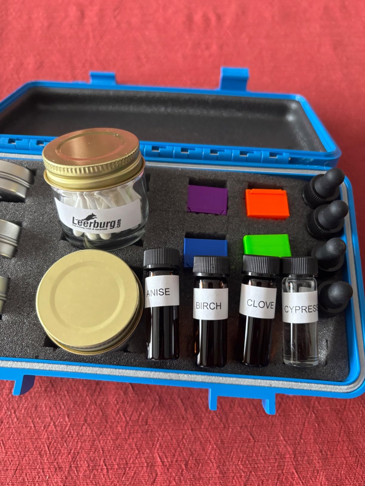 Leerburg AKC Scent Work Kit, AKC Scent Work Starter Kit - AKC Dog Training - Anise, Birch, Clove, Cypress drams Included, 6 Earth Magnet Odor Boxes, One Tin and 2 Jars with Cotten Swabs customer photo 1