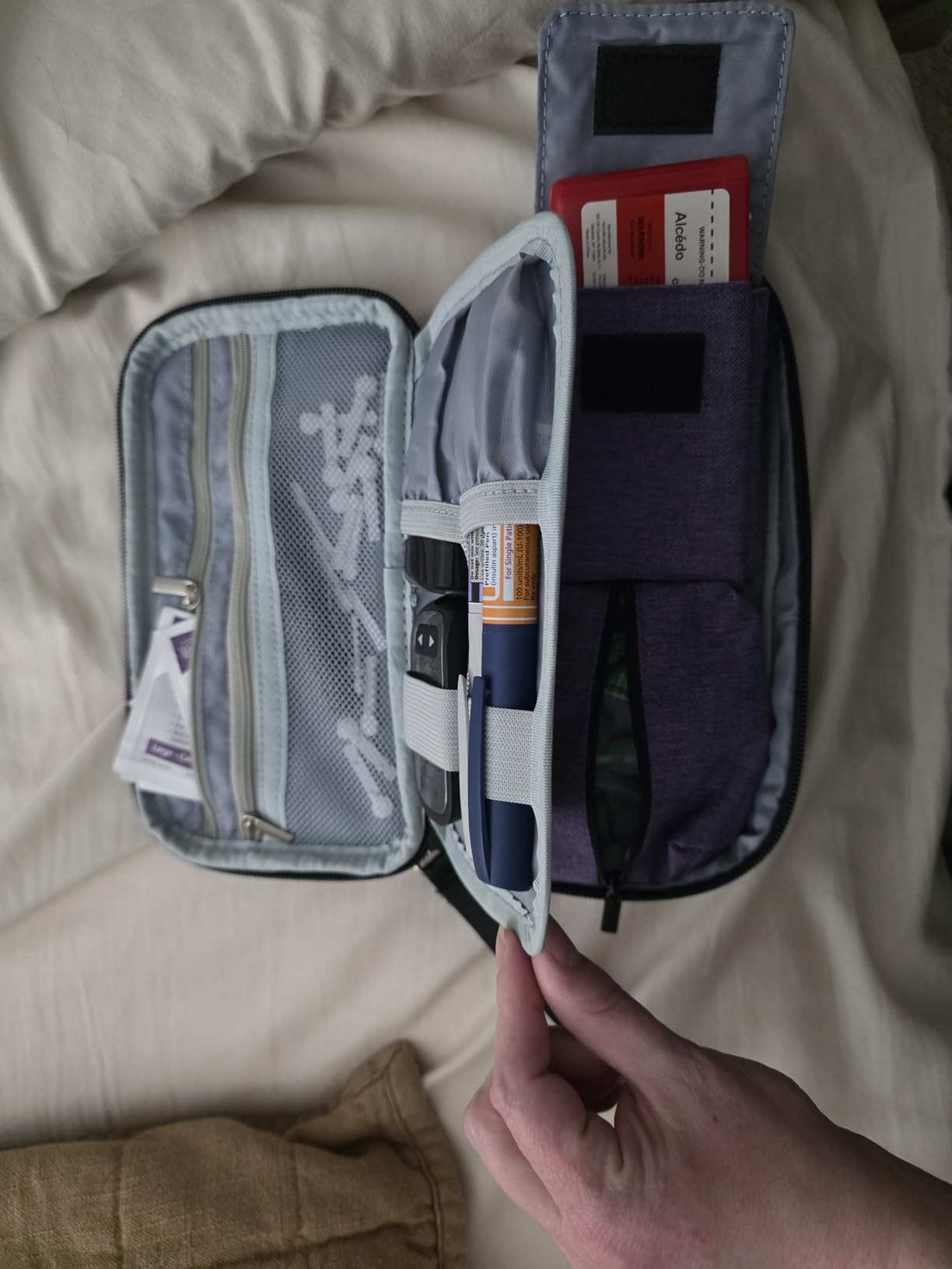 LUXJA Diabetic Supplies Travel Case, Purple customer photo 1