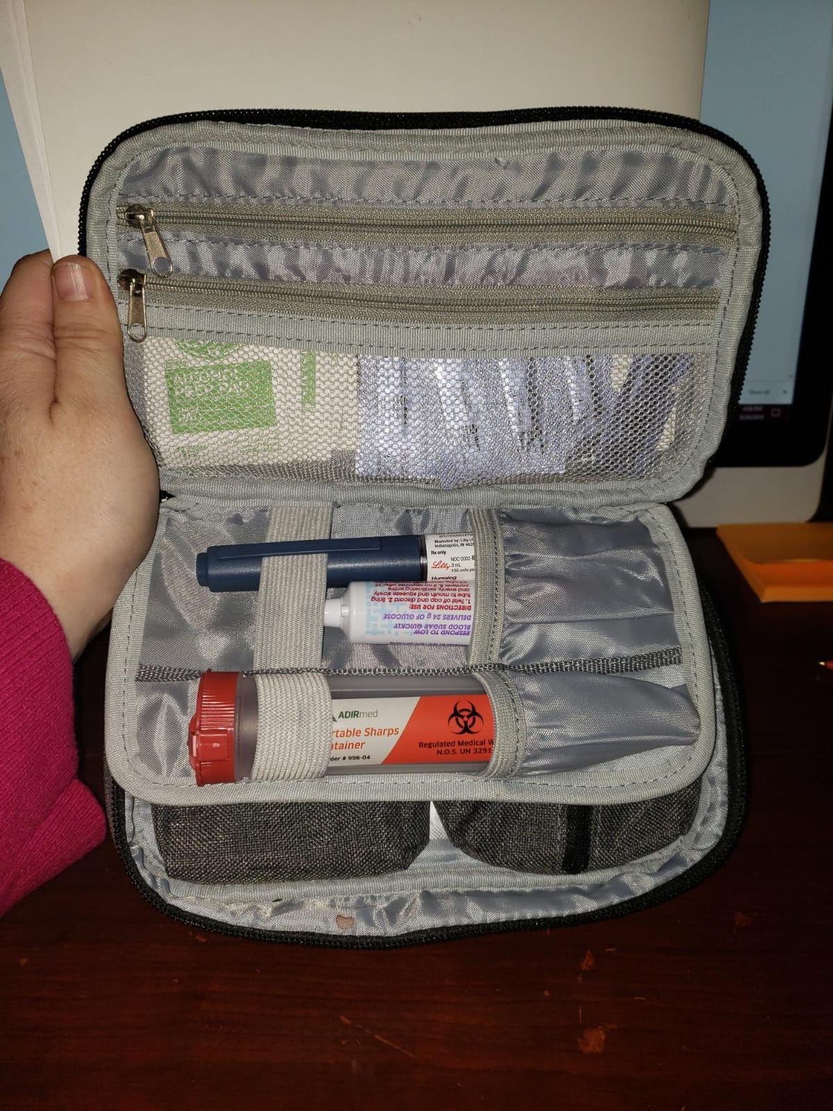 LUXJA Diabetic Supplies Travel Case, Purple customer photo 2