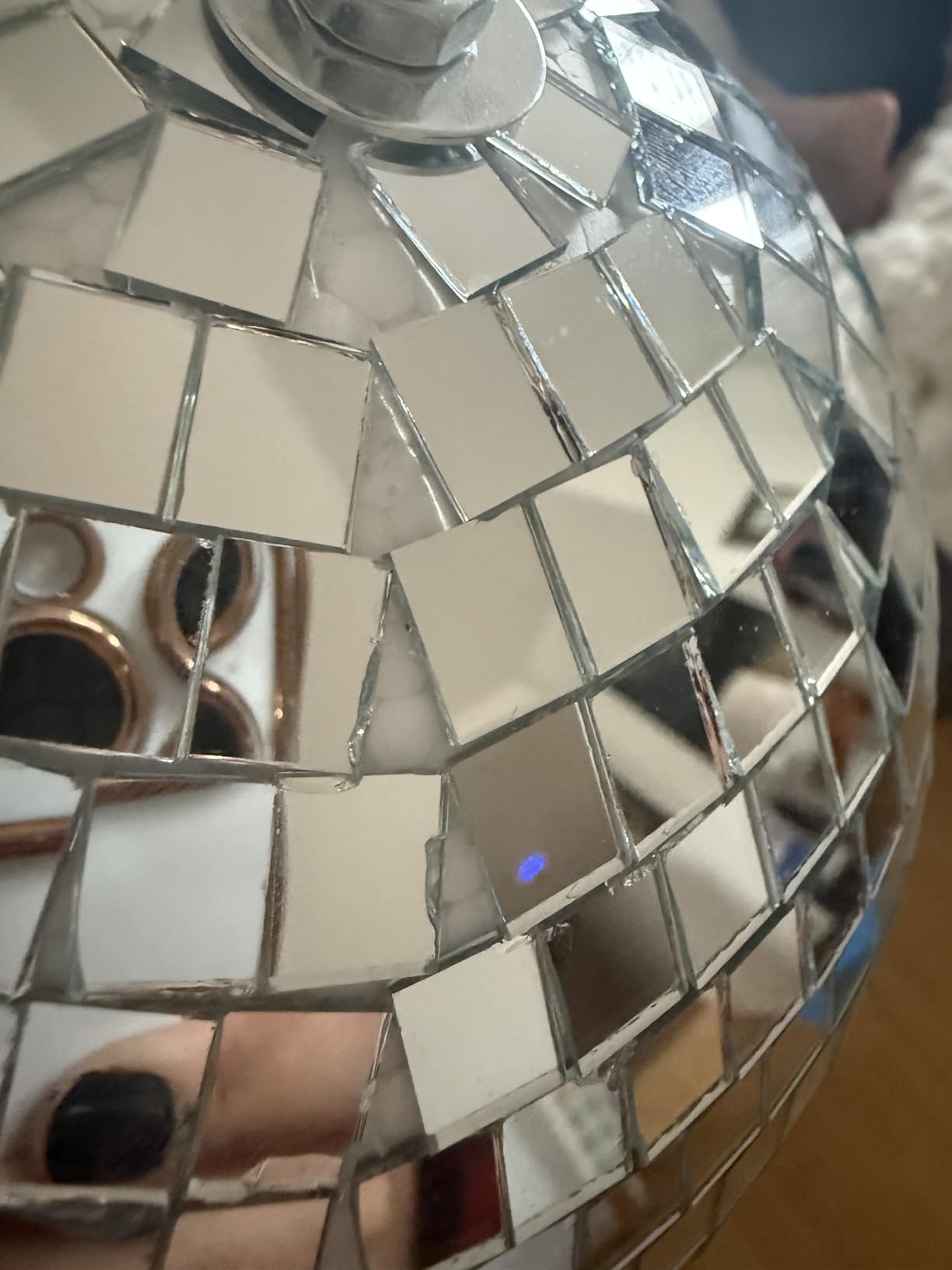 Alytimes Mirror Disco Ball - 8-Inch Cool and Fun Silver Hanging Party Disco Ball customer photo 2