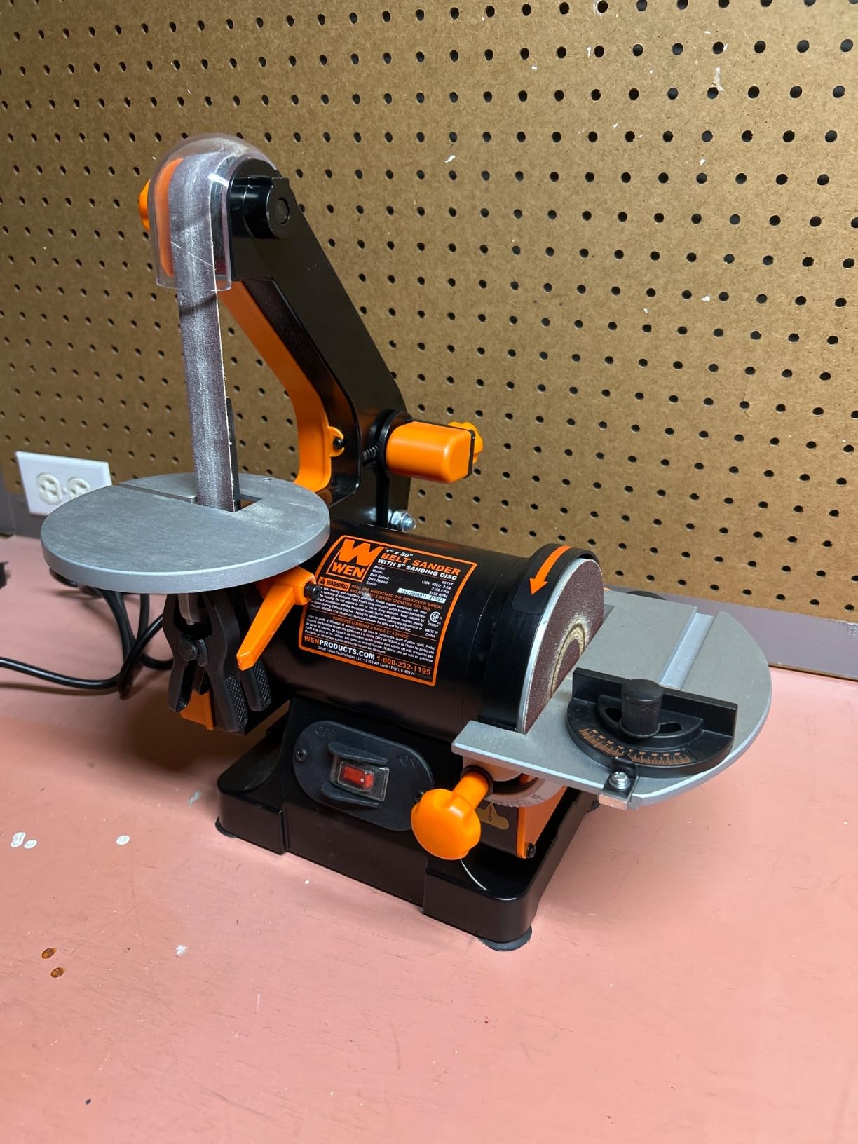 WEN Benchtop Belt and Disc Sander with 1 x 30 in. Belt and 5 in. Sanding Disc (6515T) customer photo 2