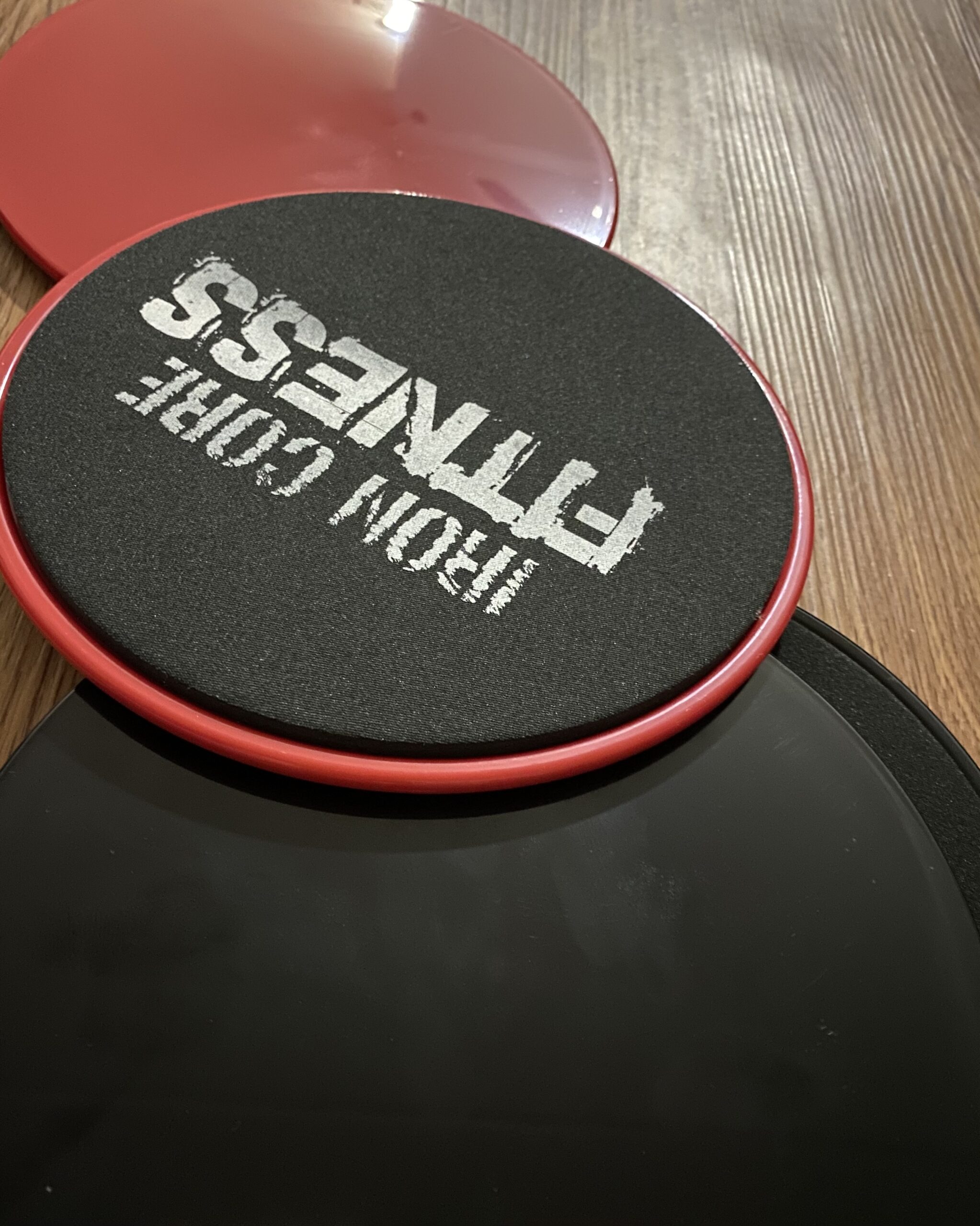 Multi Pack Core Sliders for Working Out, Dual Sided Exercise Discs (2 Pack, Black & Red Sets) customer photo 1