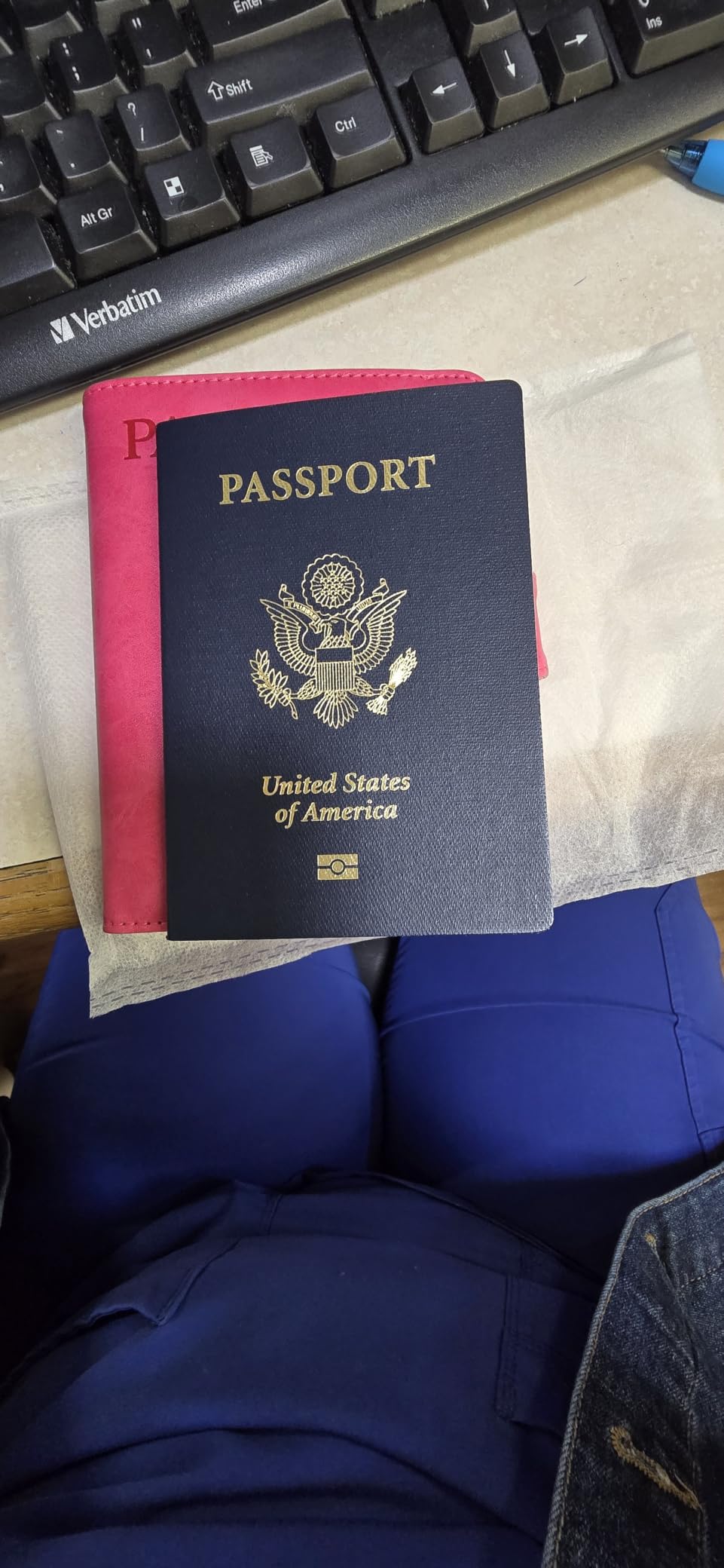 Passport Holder Cover Wallet RFID Blocking, Travel Essentials customer photo 2