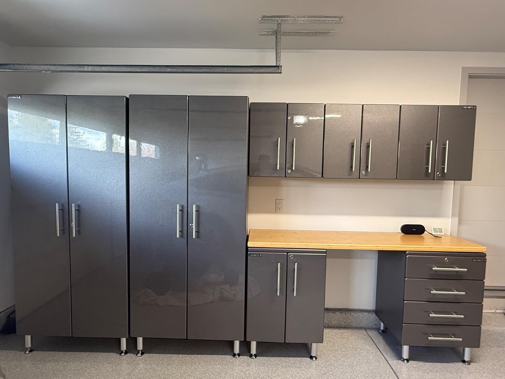 Ulti-MATE UG22082G 8-Piece Garage Cabinet Kit with Bamboo Worktop in Graphite Grey Metallic customer photo 1