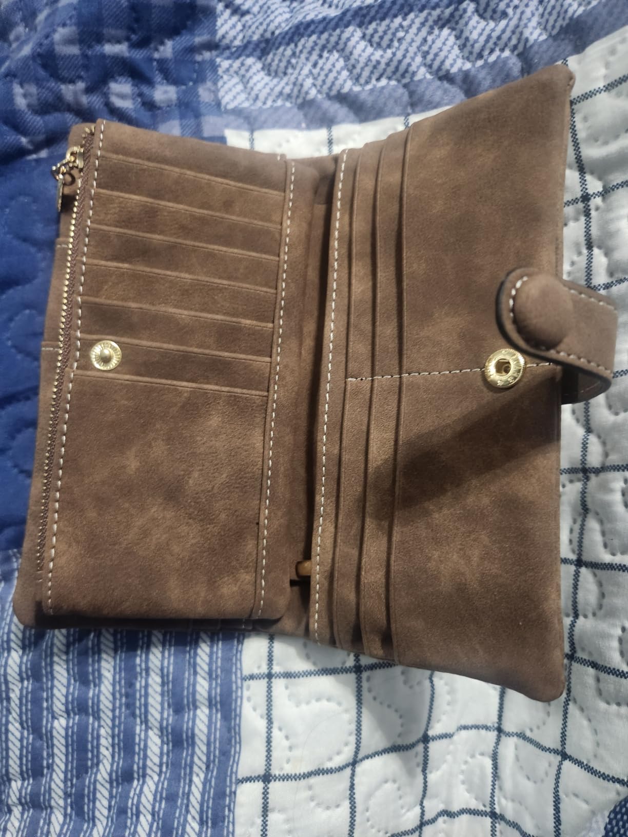 Women Vegan Leather Wallet Bifold Clutch Large Capacity Card Organizer Buckle Long Purse for Girls Candy Color customer photo 1
