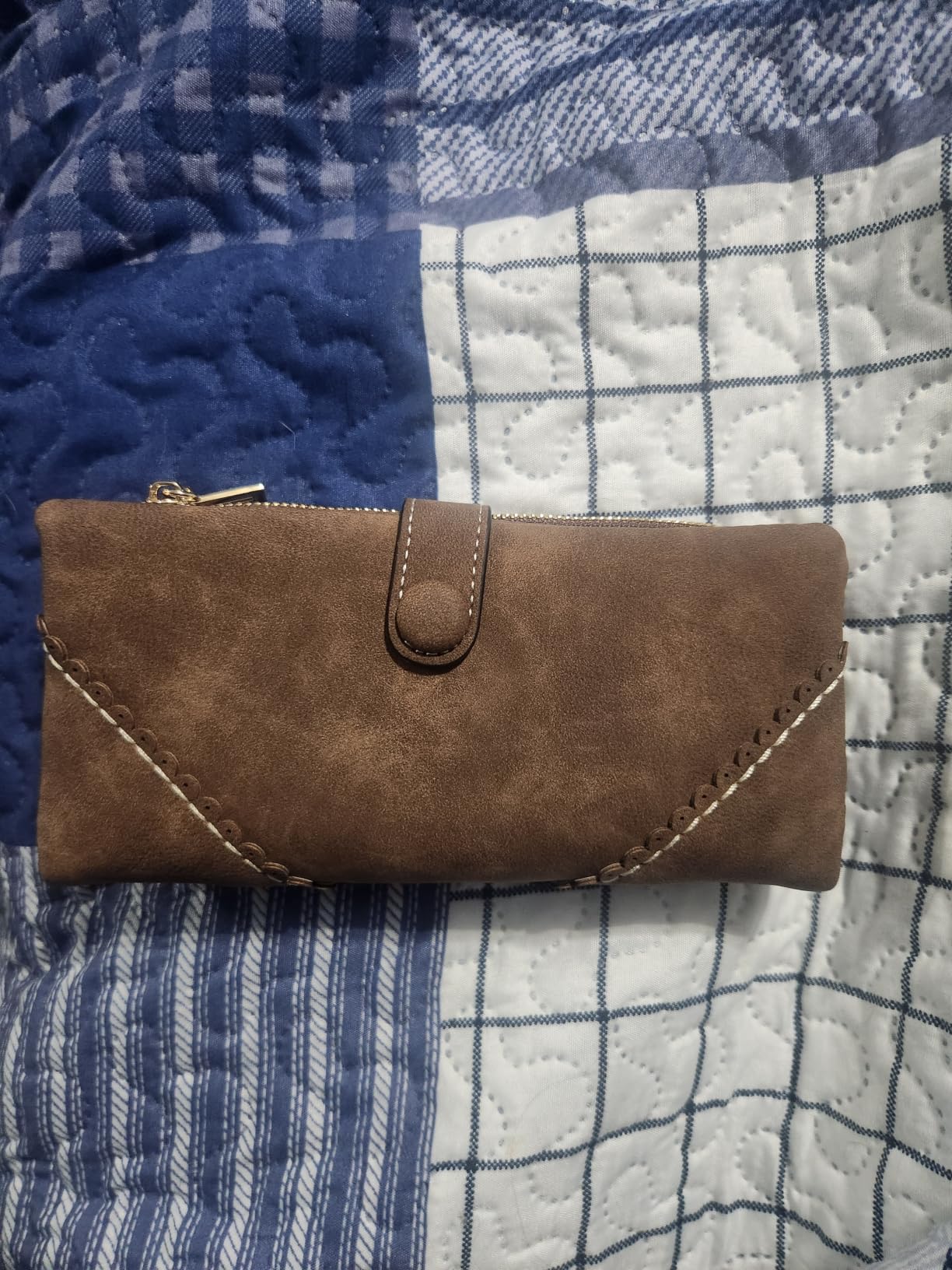 Women Vegan Leather Wallet Bifold Clutch Large Capacity Card Organizer Buckle Long Purse for Girls Candy Color customer photo 2