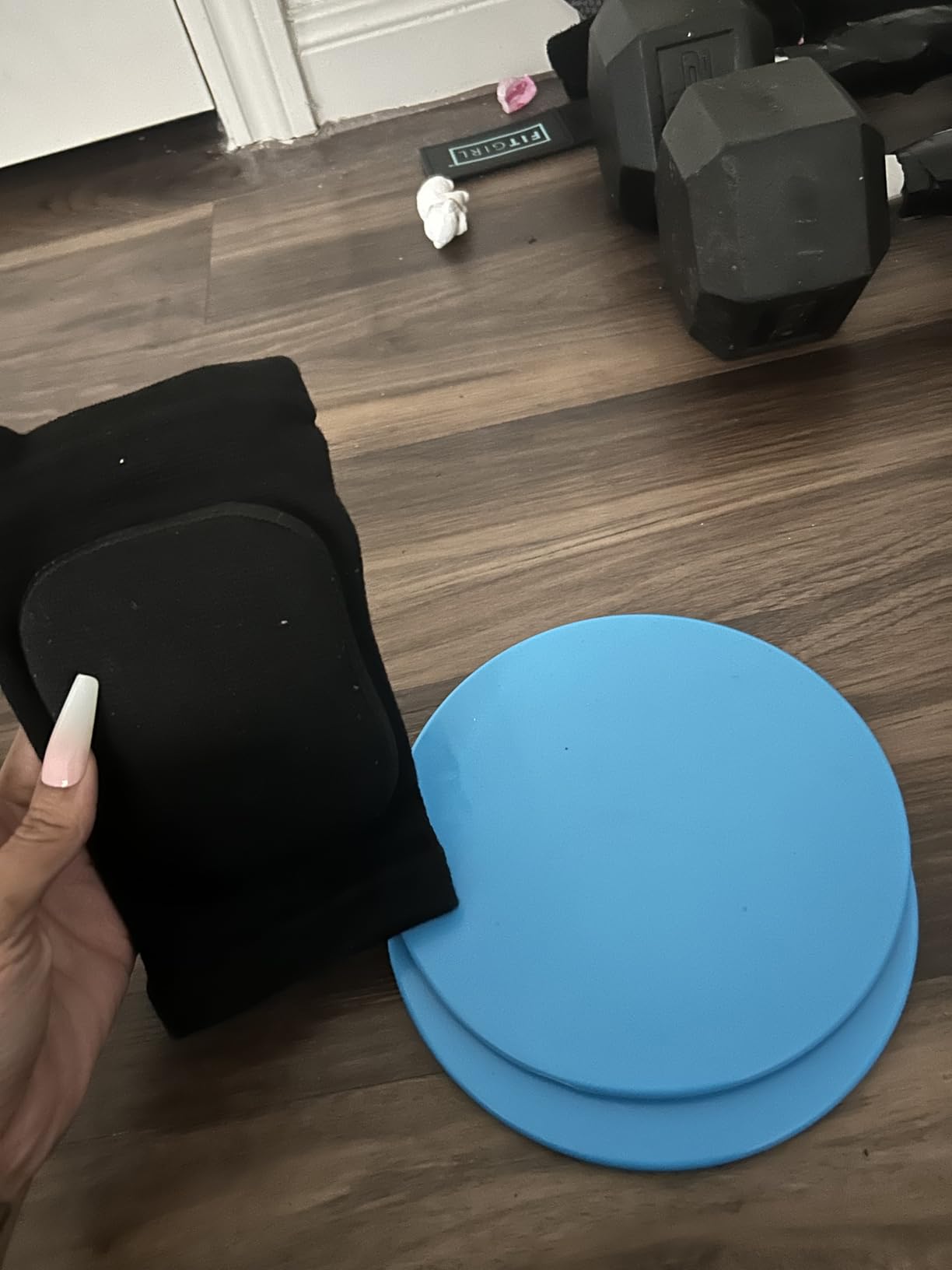 AZURELIFE Exercise Core Sliders, Dual Sided Gliding Discs for Carpet or Hardwood Floors customer photo 2