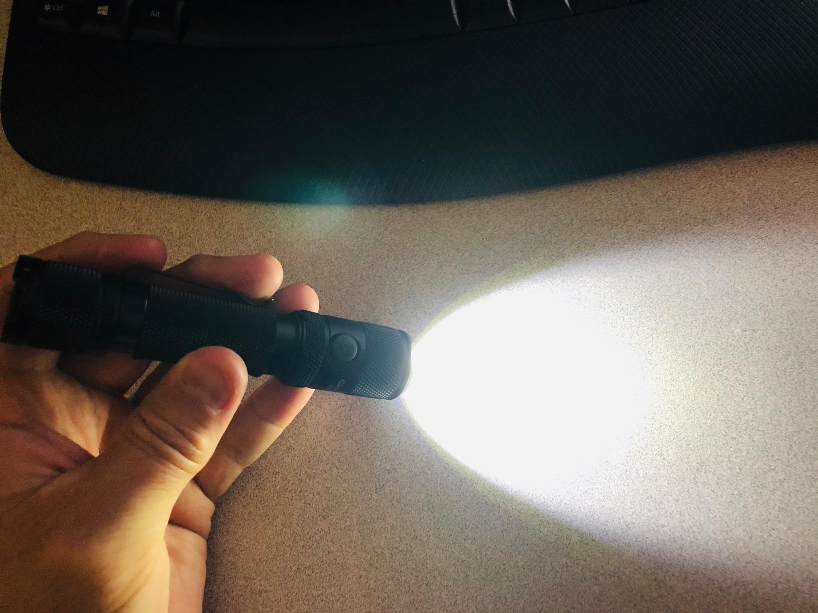 PowerTac M5-G3 2030 Lumens Rechargeable Tactical Flashlight, 330M Throw with Magnetic Charging and Dual Switch, LED Flashlight for Outdoor Emergency customer photo 1