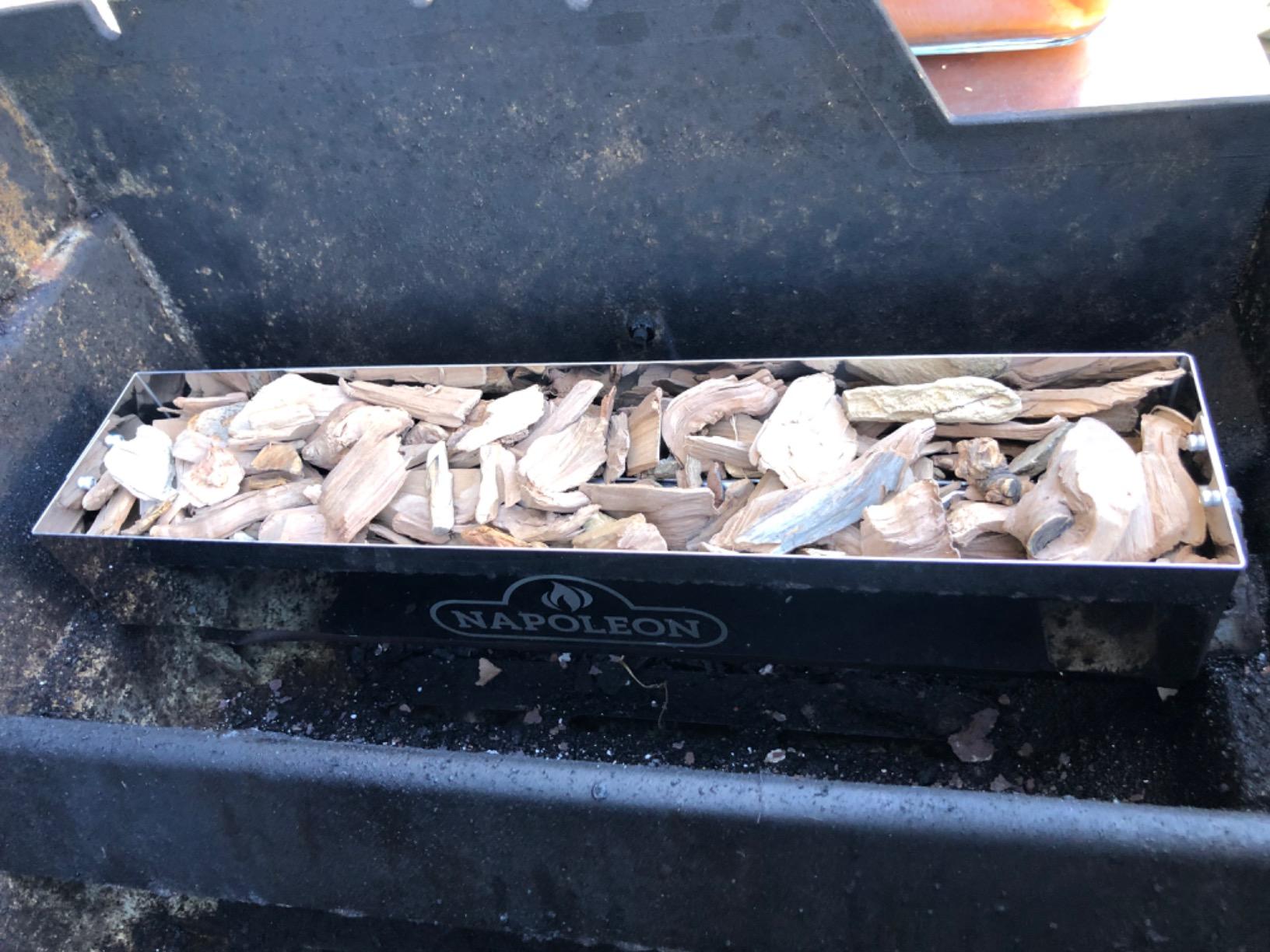 Napoleon Stainless Steel Smoker Box 67013 - Add Smoky Flavor to BBQ, Easily Turn Gas Grill Into Smoker, Add Wood Chips or Chunks customer photo 2