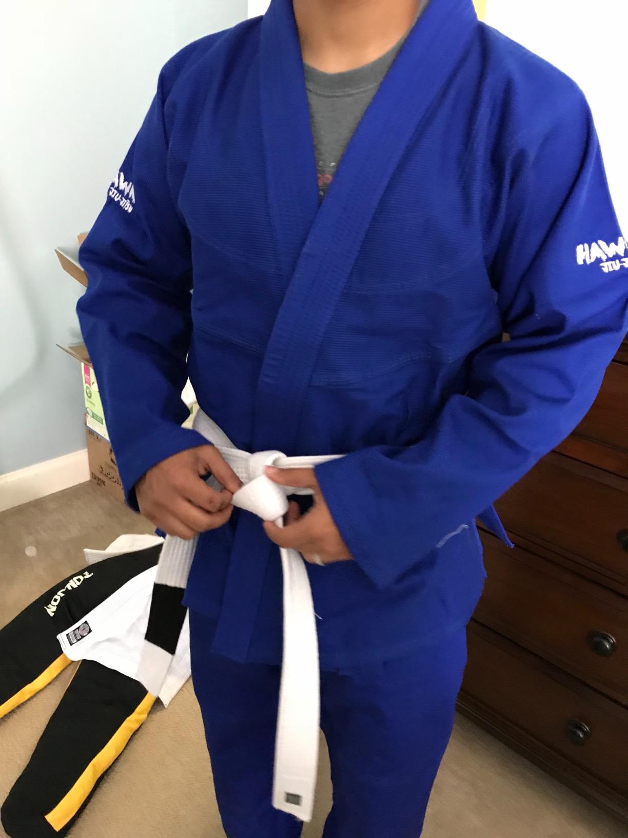 Hawk Sports Brazilian Jiu Jitsu Gi for Men and Women with Jacket, Pants, and White Belt for Martial Arts Training customer photo 2