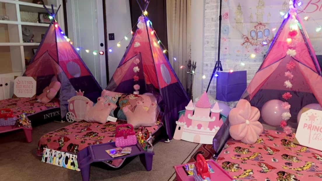 Kids Teepee Tent & Star Lights, Children's Play House Toy, 42