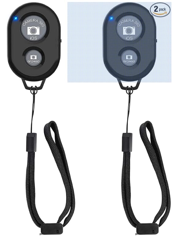 Wireless Camera Remote Shutter for Smartphones (2 Pack), zttopo Wireless Phone Camera Remote Control Compatible with iPhone/Android Cell Phone - Create Amazing Photos and Selfies, Wrist Strap Included customer photo 1