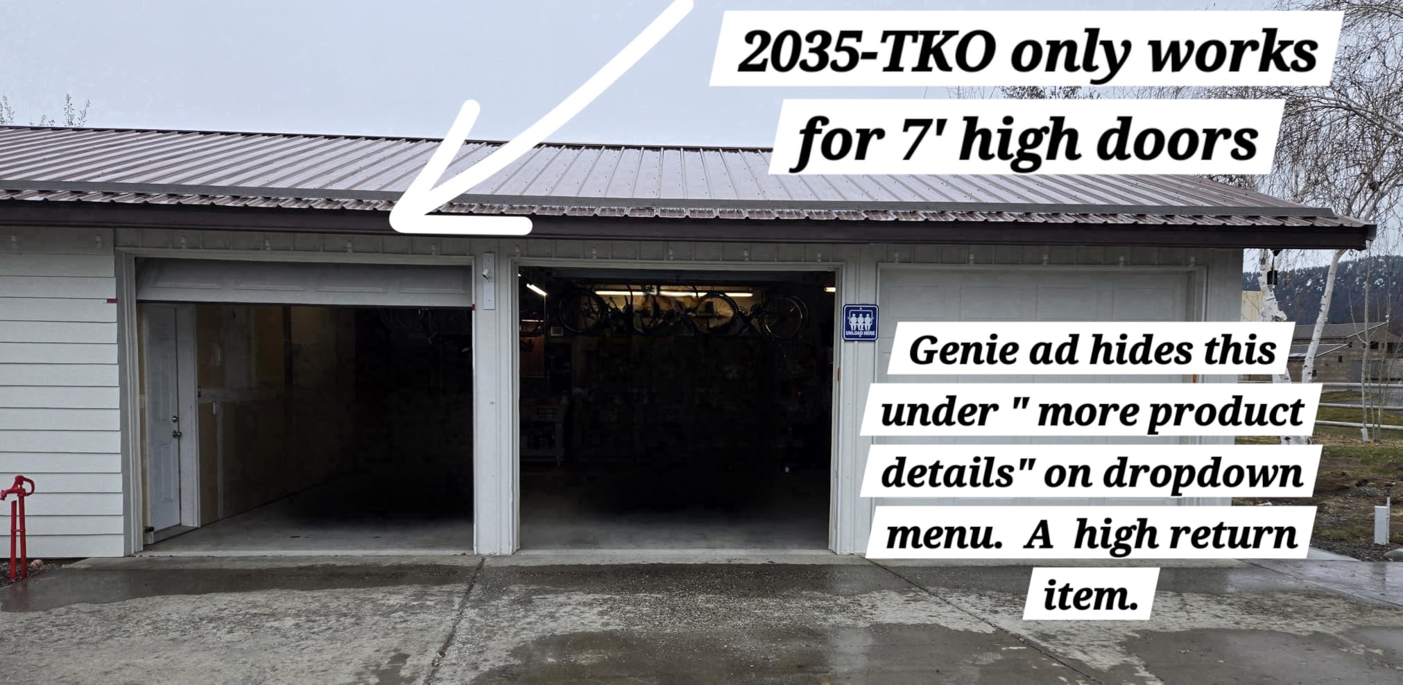 Genie Chain Drive 550 Garage Door Opener, Heavy Duty Chain Drive Opener, Model 2035-TKO customer photo 1