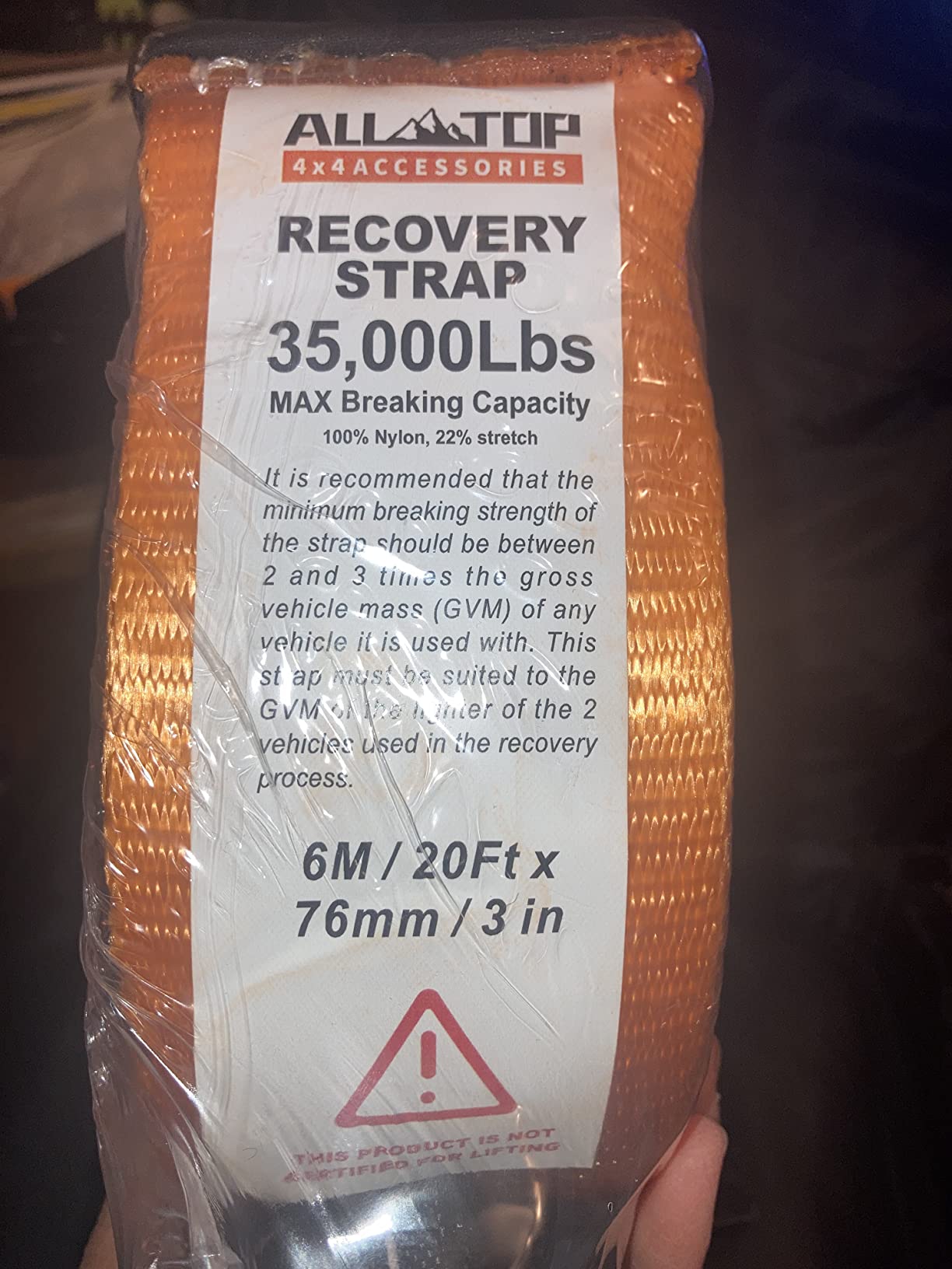 ALL-TOP Nylon Recovery Kit with Hitch Receiver: 3