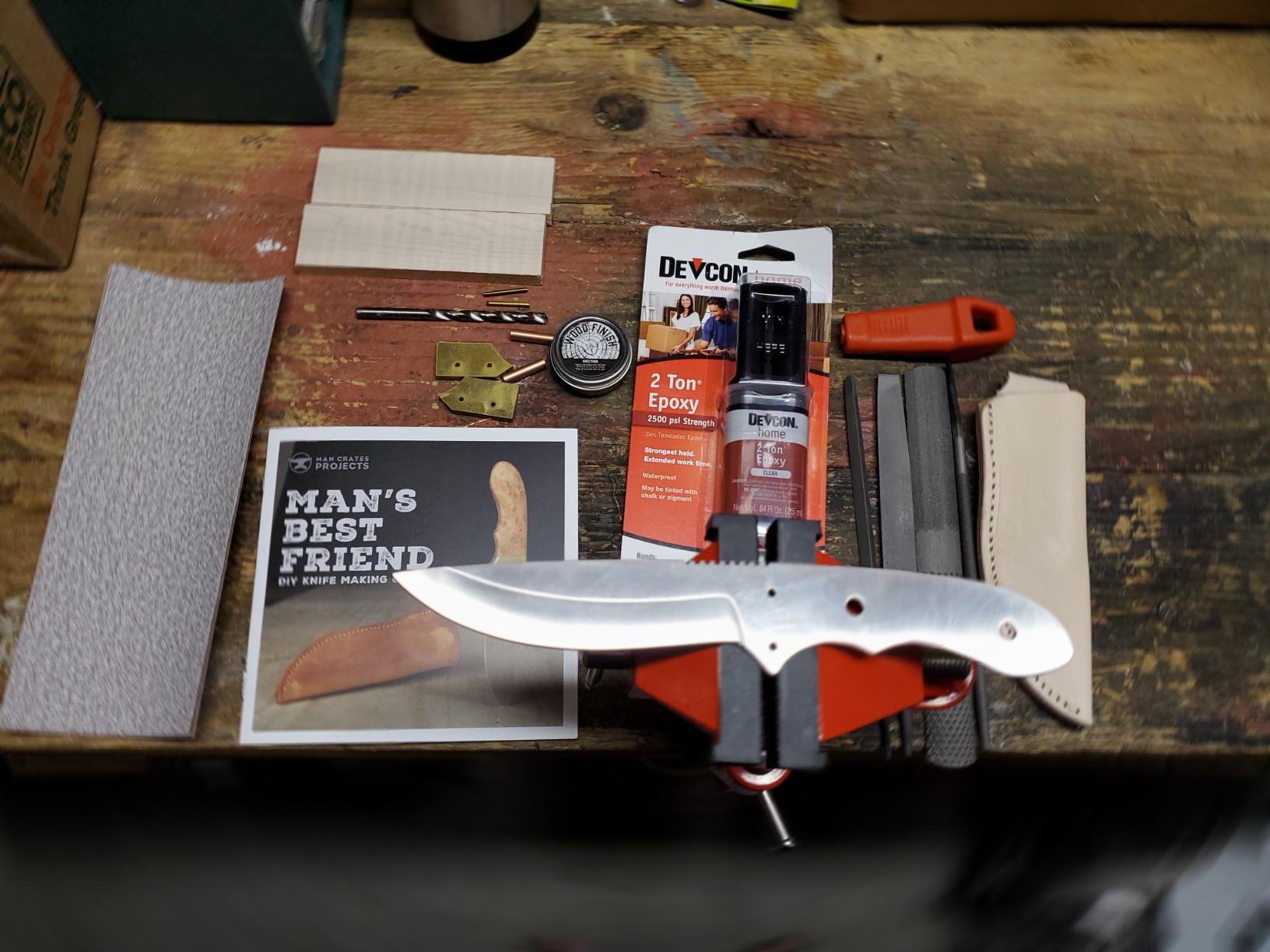 Man Crates Knife Making Kit, DIY Knife Crafting Gift Set for Men, Dad | Woodworking Project, Handmade Gift, Outdoor Hobby, Camping, Survival, Father's Day, Craftsmen & DIY Enthusiasts customer photo 1