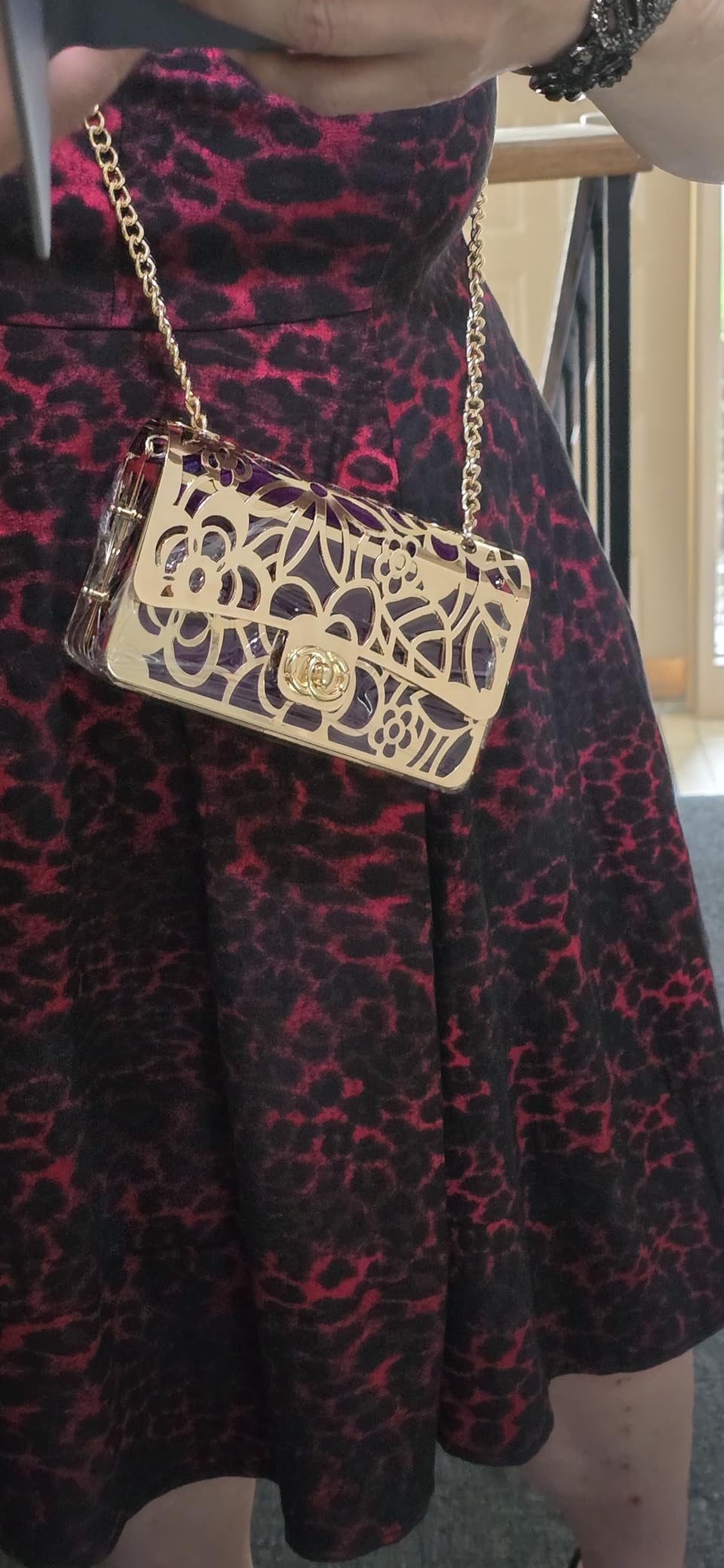 CARIEDO Velvet Evening Clutch Purse for Women Metal Frame Wedding Party Bag customer photo 1
