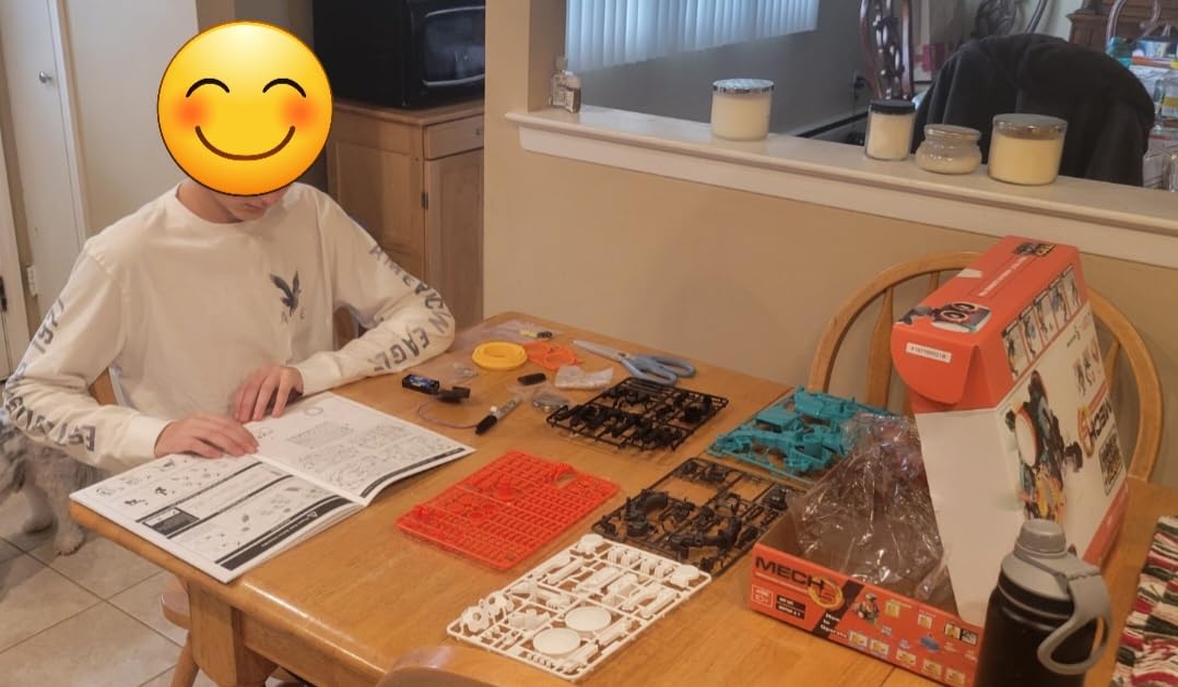 Teach Tech Mech 5, Mechanical Coding Robot, Coding Wheel Makes Robot Throw, Lift, kick, Draw and More, Ages 10 and Older customer photo 2