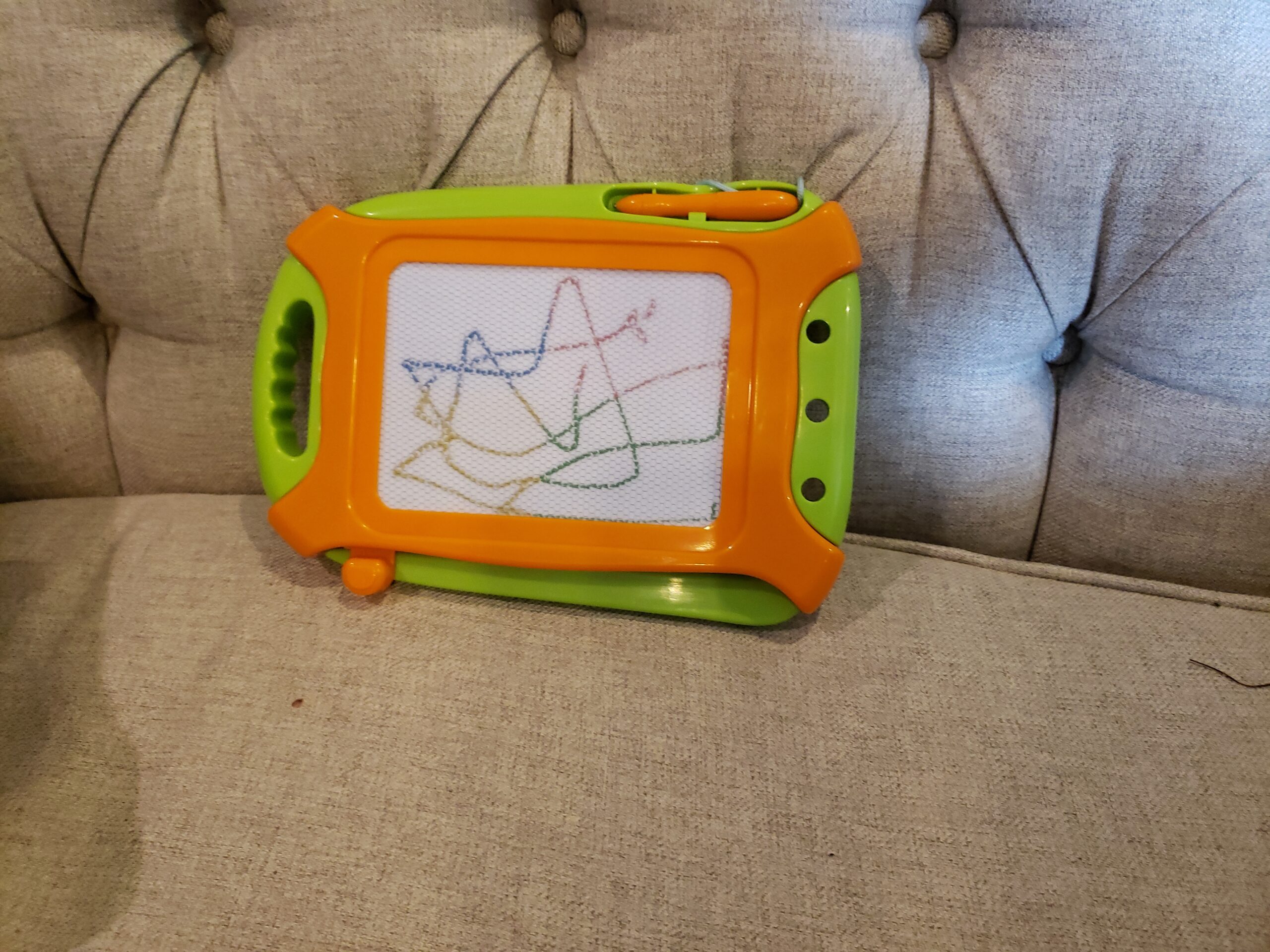 Wellchild Magnetic Drawing Board for Toddlers, Travel Size Toddlers Toys Etch Toddler Sketch Colorful Erasable with One Carry Bag Magnet Pen and Three Stampers, Birthday Gifts customer photo 1