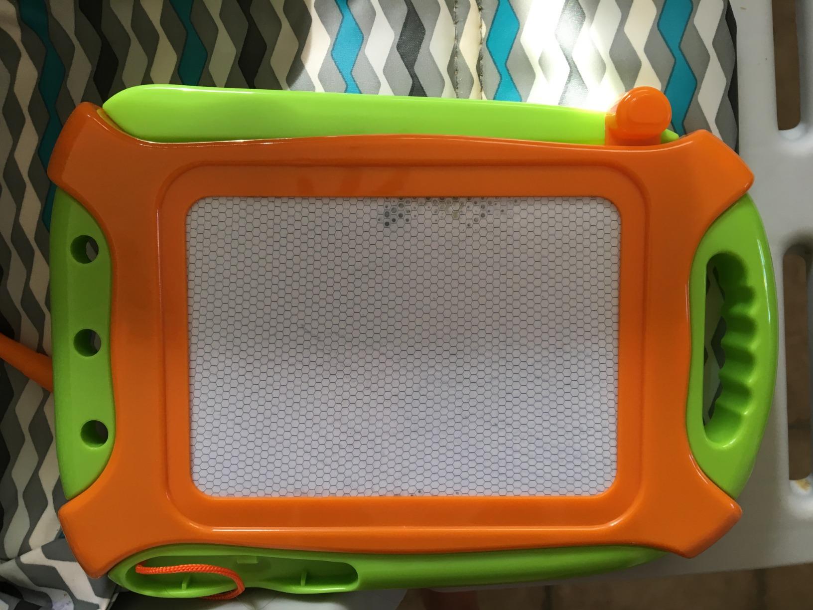 Wellchild Magnetic Drawing Board for Toddlers, Travel Size Toddlers Toys Etch Toddler Sketch Colorful Erasable with One Carry Bag Magnet Pen and Three Stampers, Birthday Gifts customer photo 2