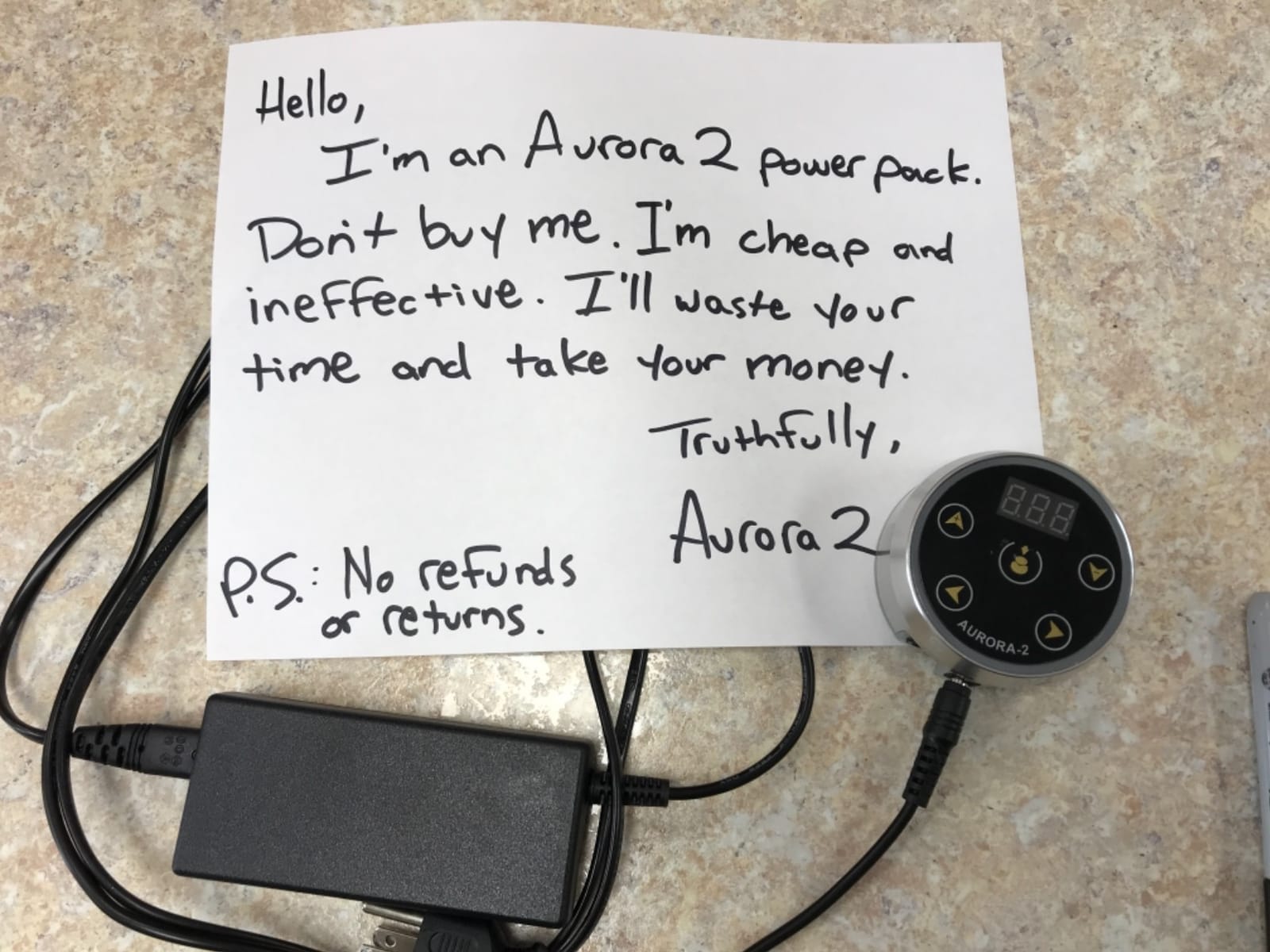 Tattoo Power Supply - Aurora II Power Supply 2nd Gen Colorful Voltage Fits All Tattoo Machine (Silver) customer photo 1