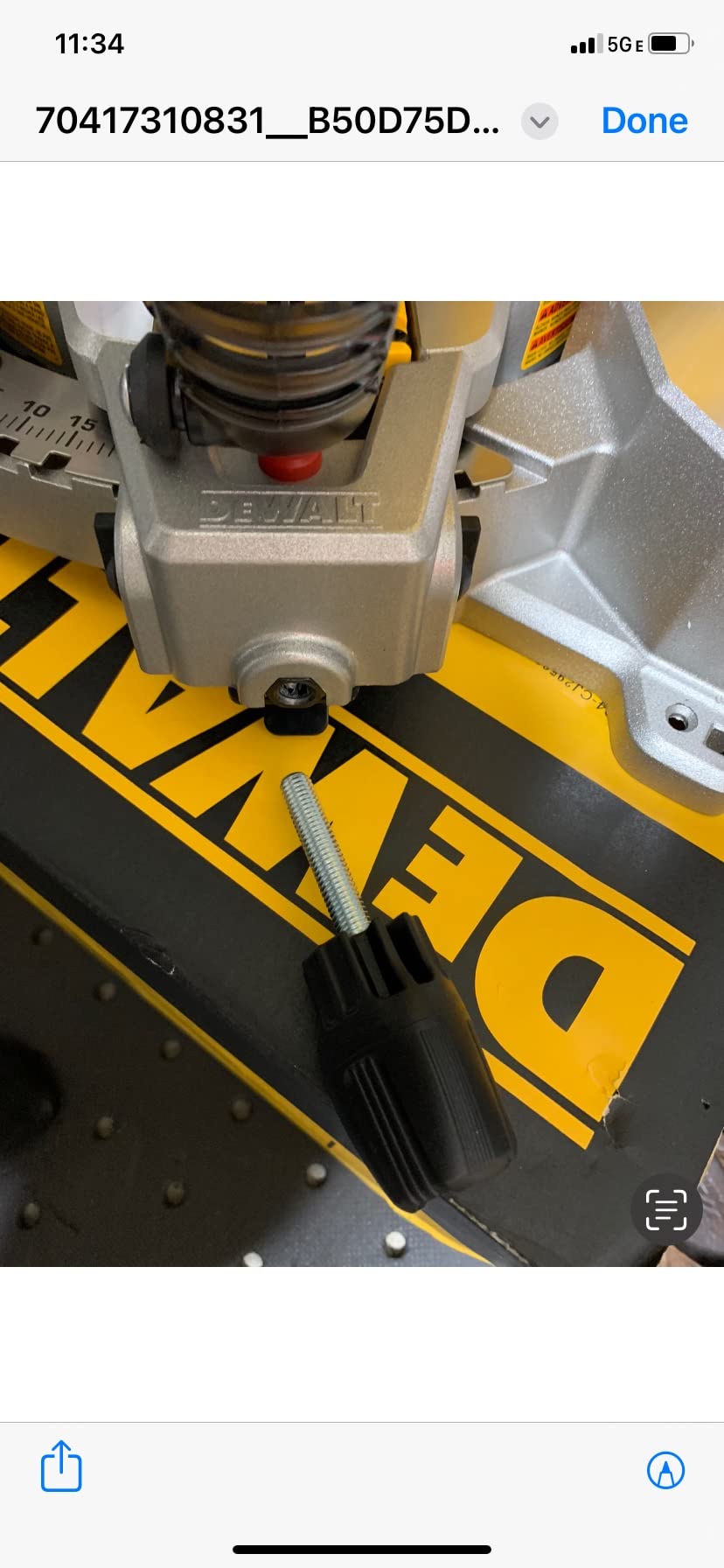 DEWALT Miter Saw, Single Bevel, Compound, 10-Inch, 15-Amp (DWS713) customer photo 1